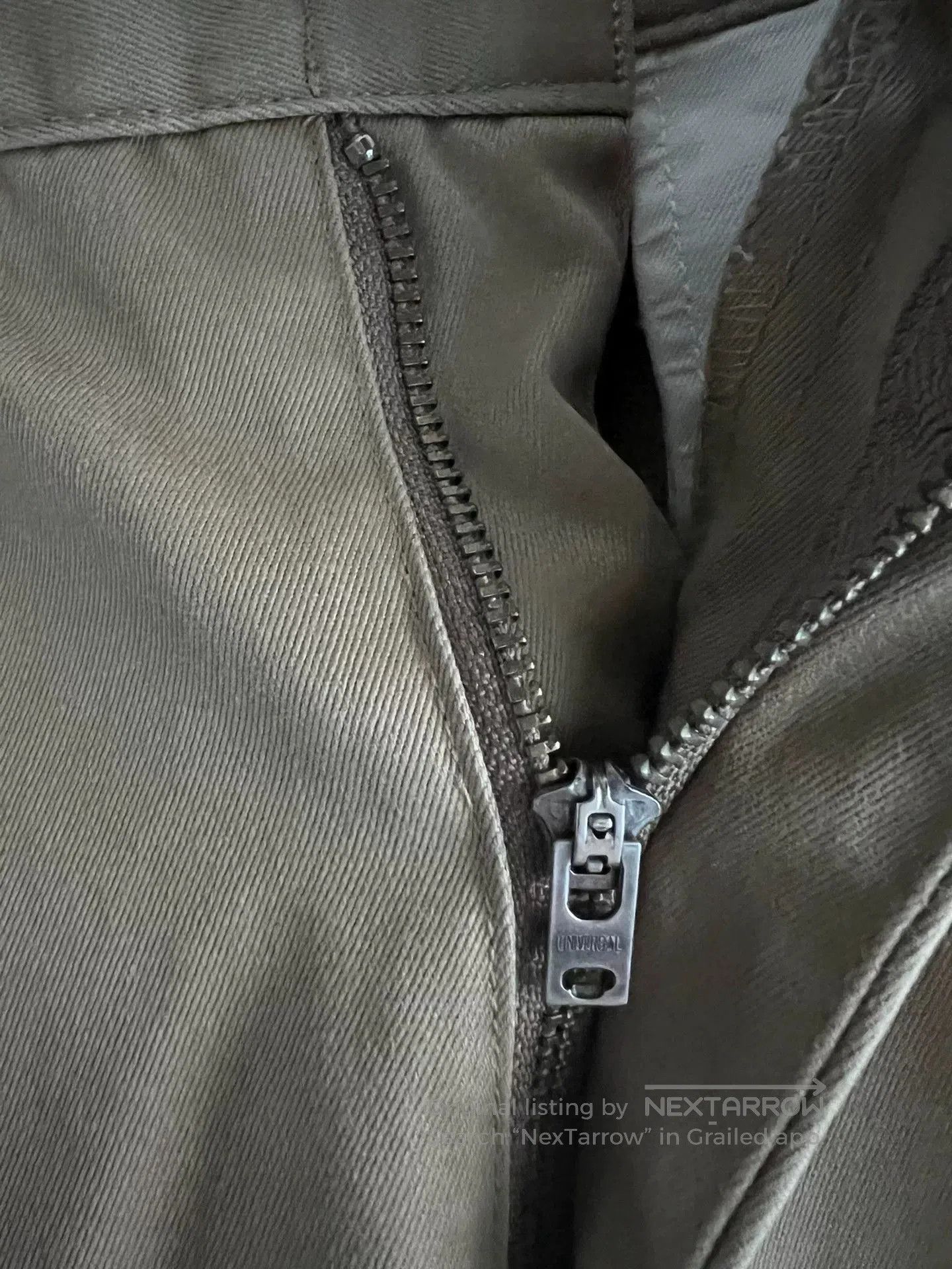 N.Hoolywood khaki pants with custom zipper details. Size US 32 / EU 48 - 6 Thumbnail