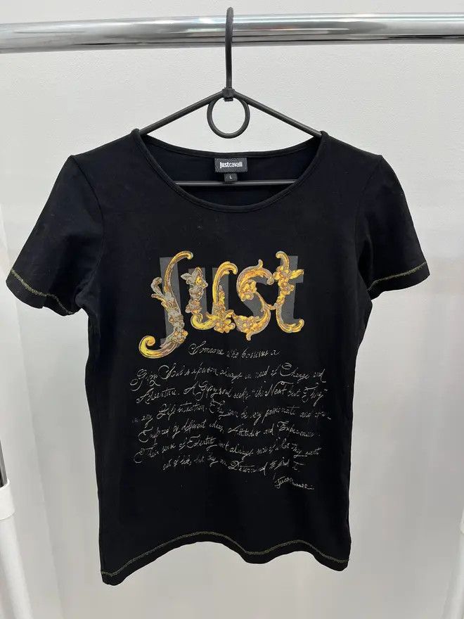 Just Cavalli Just Cavalli Logo Printed Tee Size L / US 10 / IT 46 - 1 Thumbnail