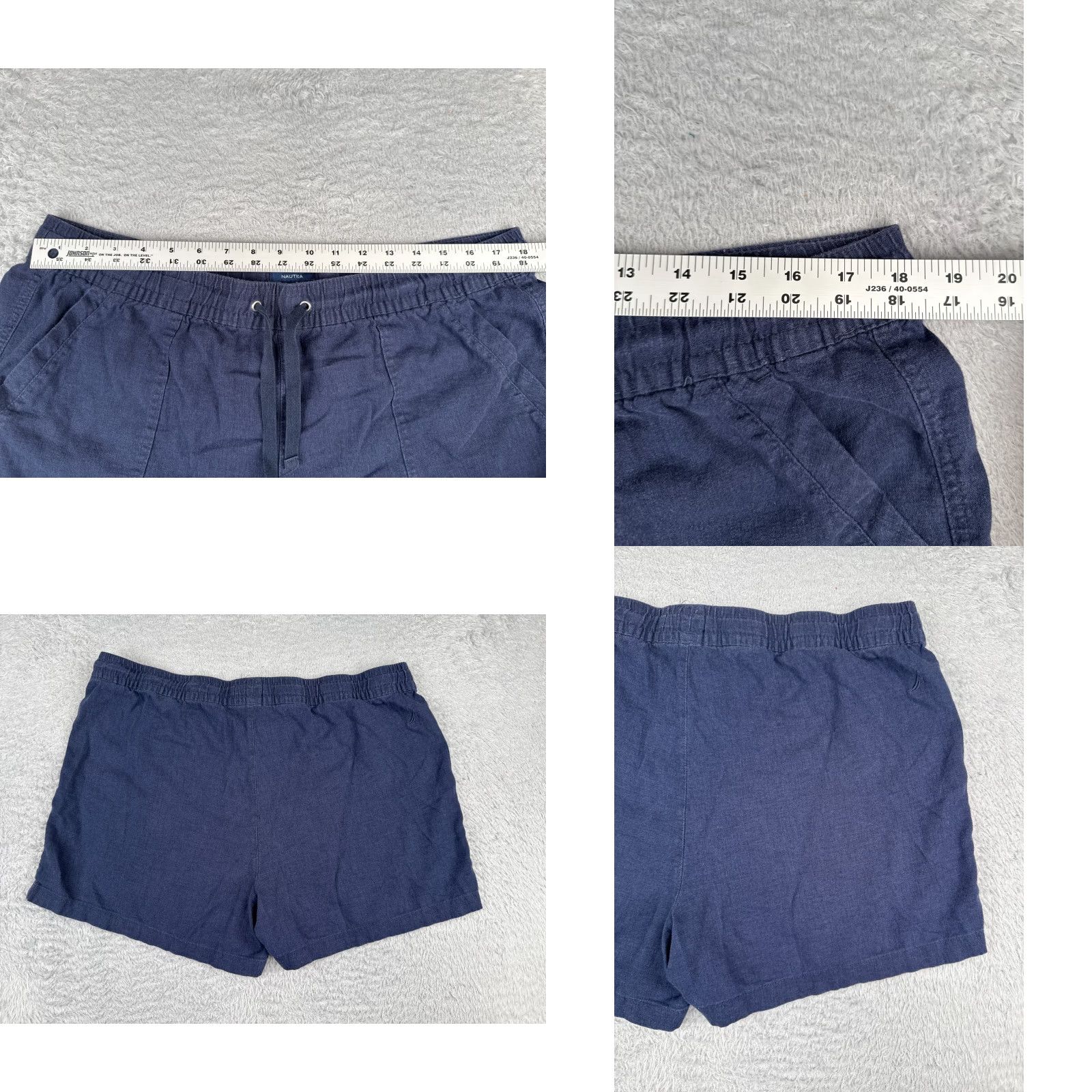 Nautica Nautica Womens Shorts Chino 40 Blue Linen Cotton Blend Stretch Pockets Zip Beach 40x5 Womens Size 27" / US 4 / IT 40 - 8 Thumbnail