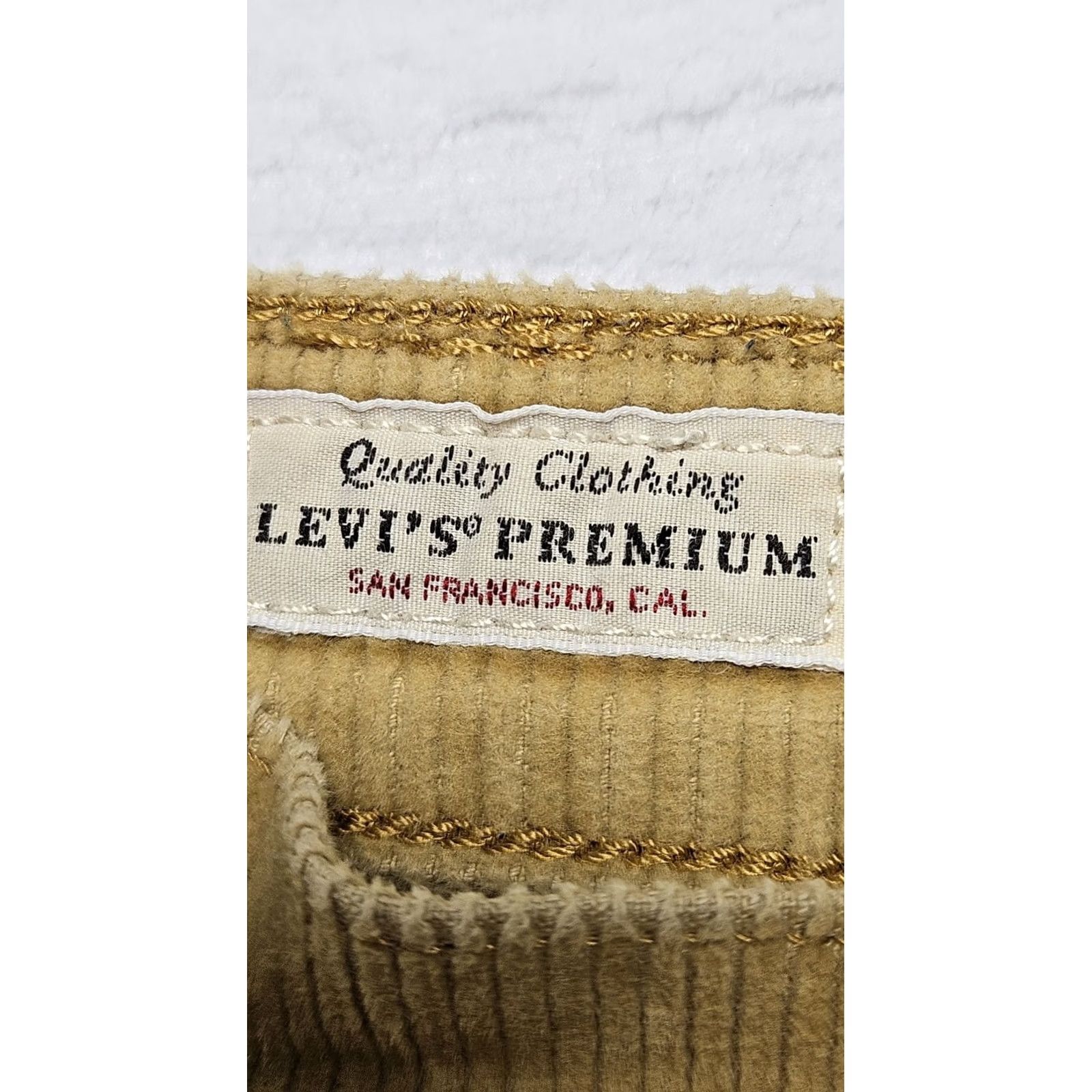Levi's Levi’s Corduroy Premium Ribcage Boot Jeans Women’s Sz 30 High Rise Khaki Beige Regular Bootcut Denim Pants Women Size 30" / US 8 / IT 44 - 7 Thumbnail