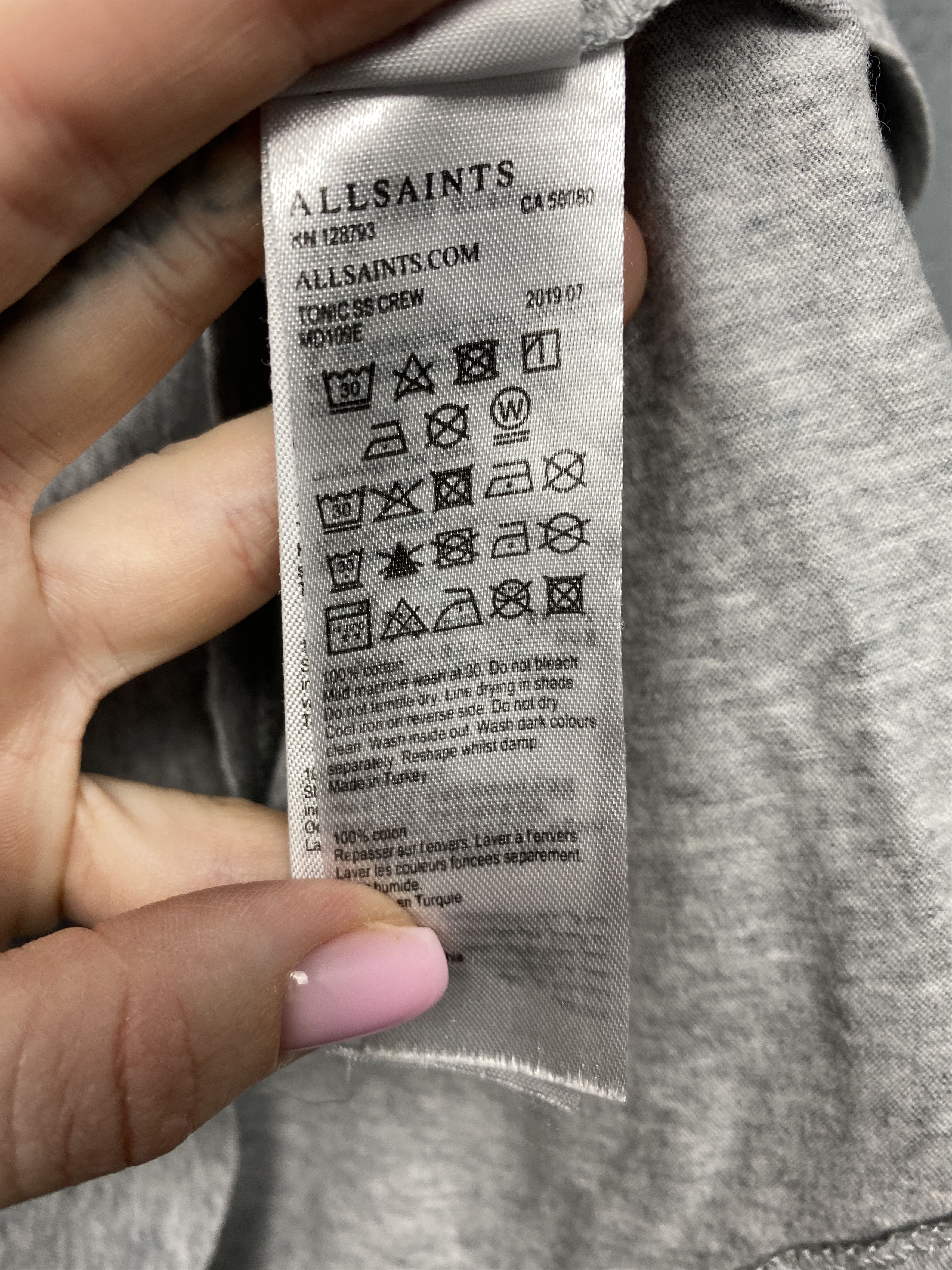Allsaints Allsaints Vintage Mens Tonic Crew Neck T-Shirt Size US L / EU 52-54 / 3 - 5 Thumbnail