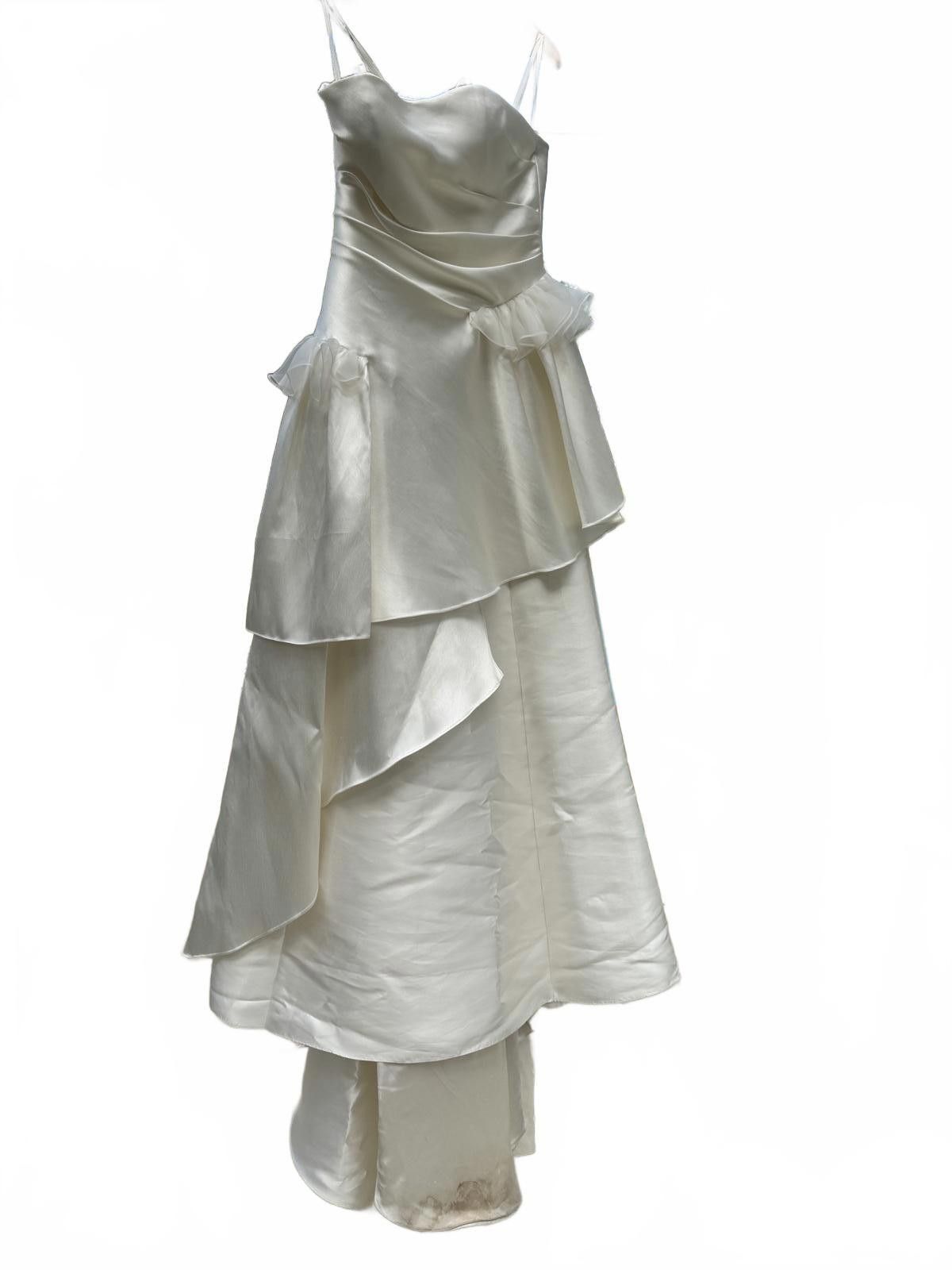 Other Elegant White Maxi Dress with Layered Design Size M / US 6-8 / IT 42-44 - 3 Thumbnail