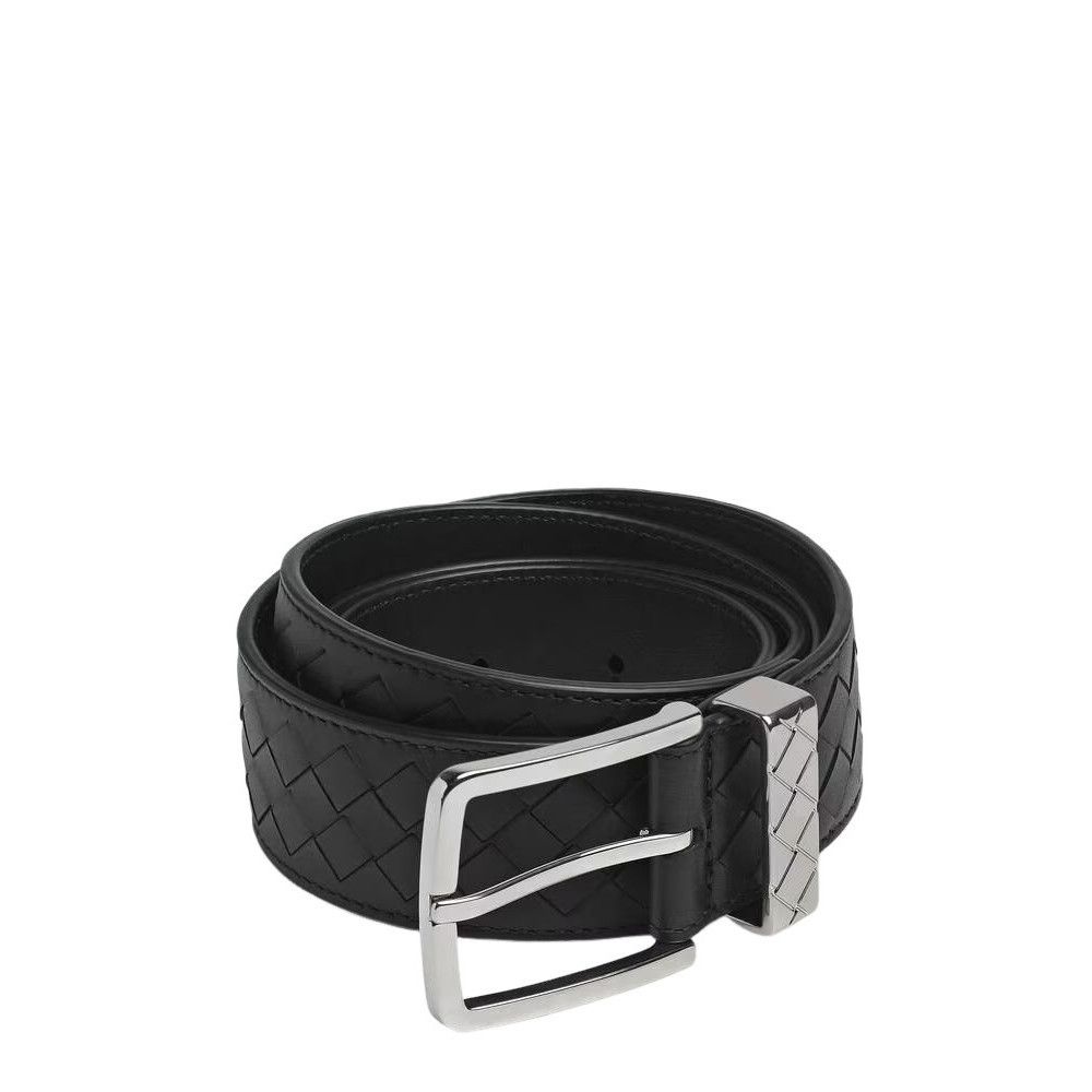 BOTTEGA VENETA $750 Black Loop Belt New & Authentic (Men's s