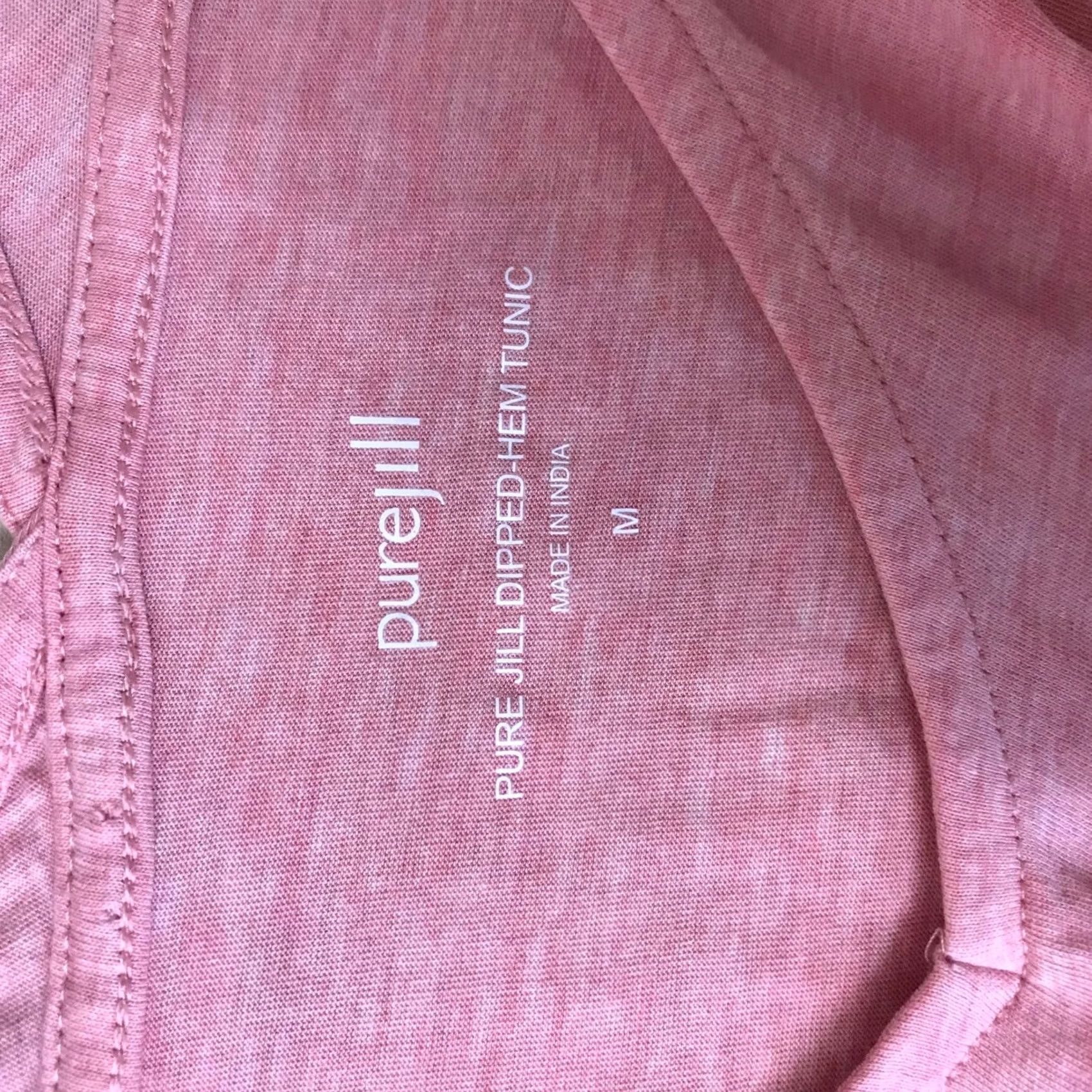 J. Jill J. Jill Pure Jill Pink Heather Pima Cotton Dipped Hem V-Neck Tunic Tank Top M Size M / US 6-8 / IT 42-44 - 7 Thumbnail