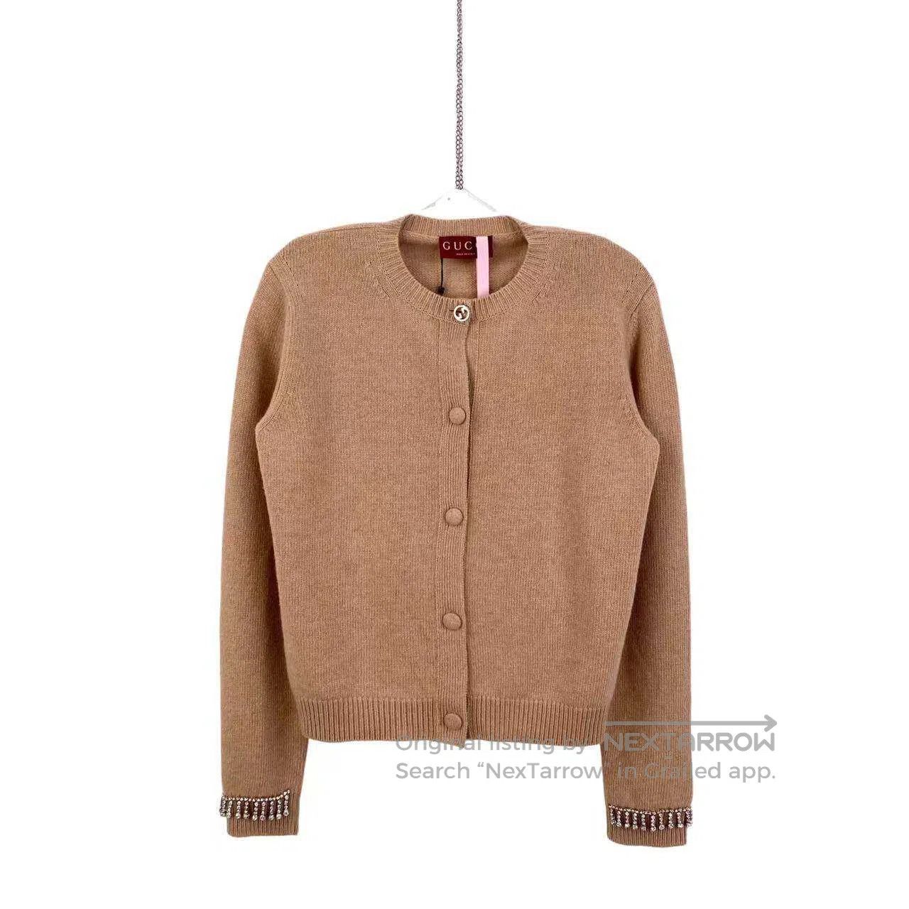 Gucci Guicci 25SS cuff rhinestone knit cardigan| Size M / US 6-8 / IT 42-44 - 1 Thumbnail