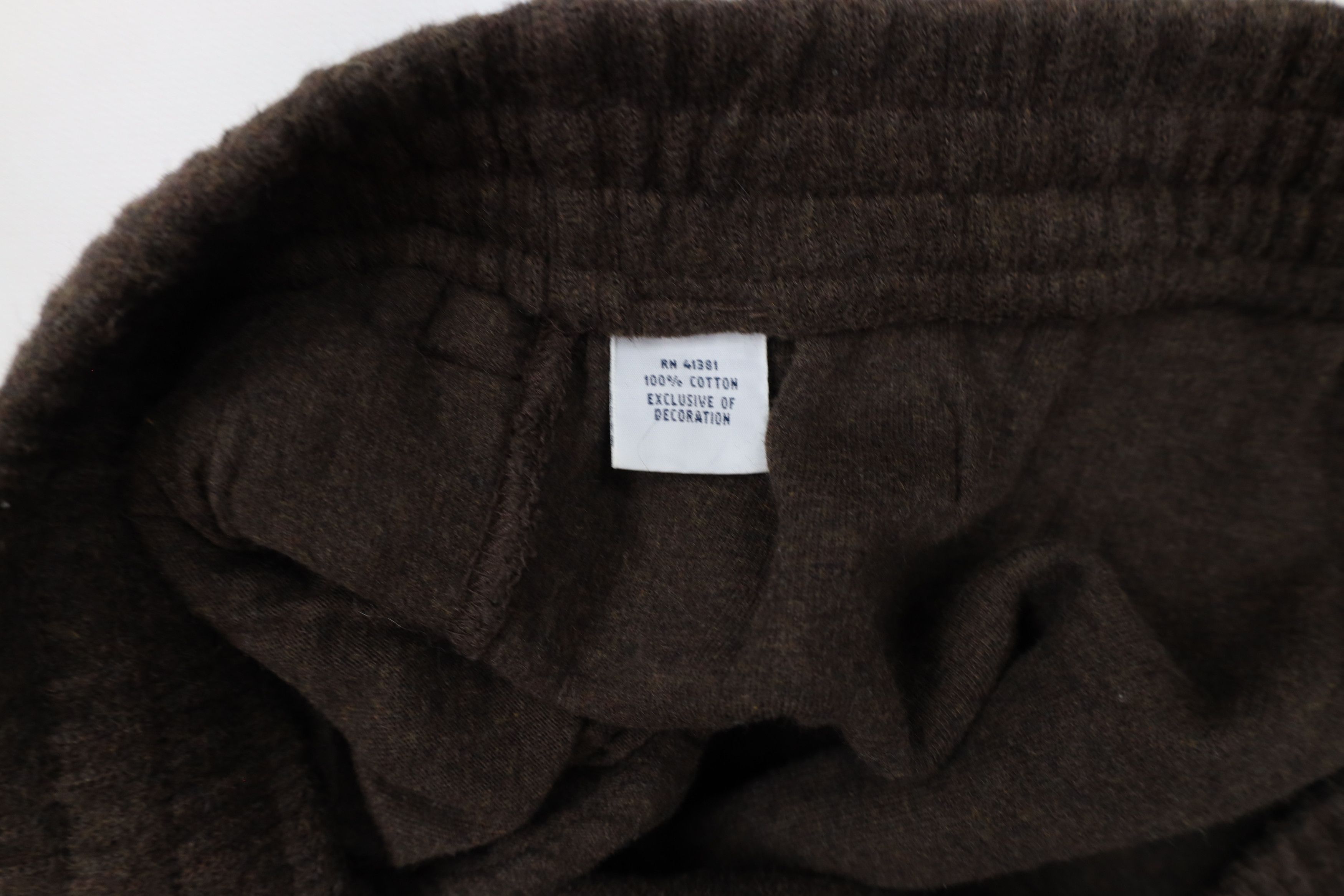 Ralph Lauren × Vintage Vintage Ralph Lauren Ribbed Knit Wide Leg Sweatpants Brown Size US 36 / EU 52 - 9 Thumbnail
