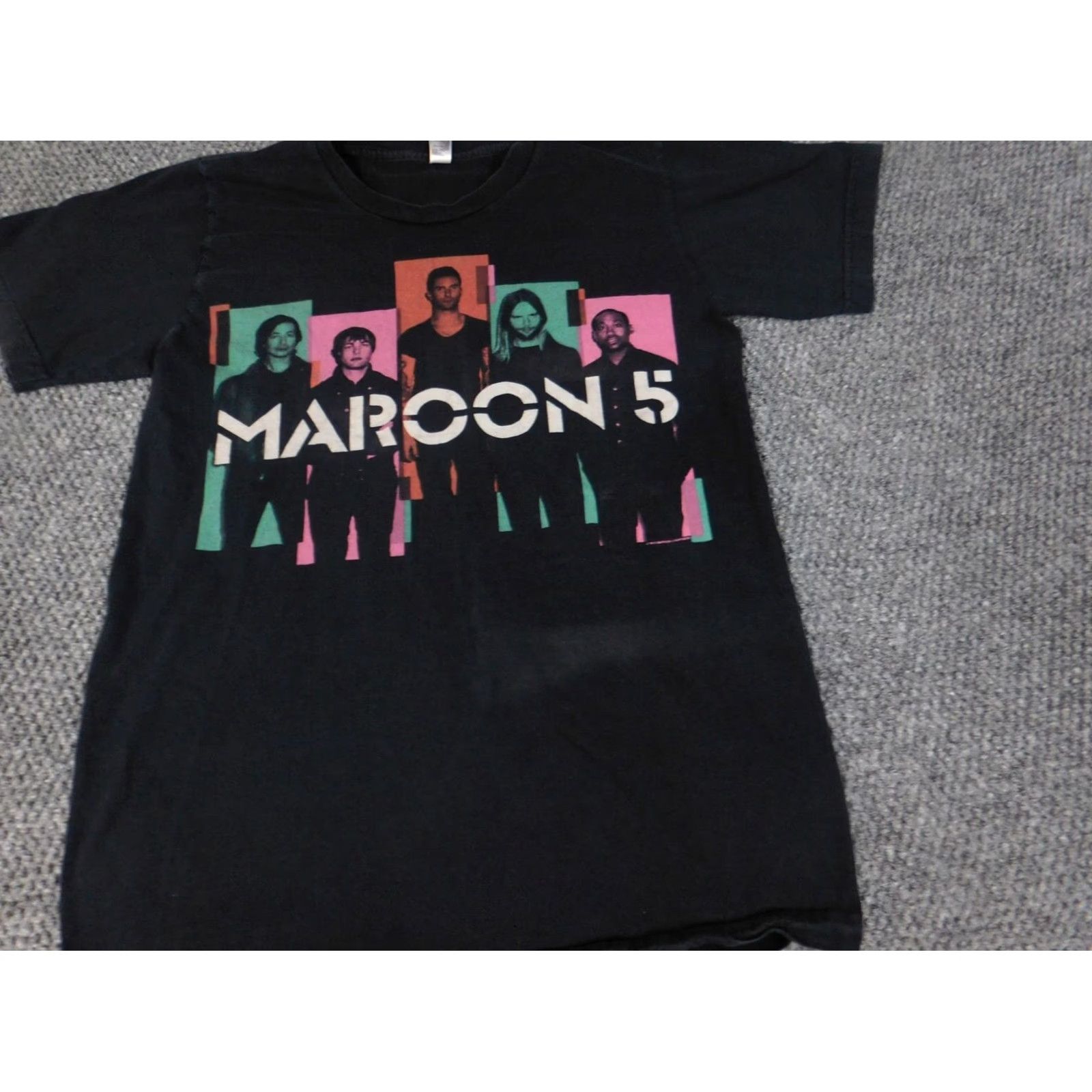 American Apparel Maroon 5 Mens Shirt S Black Short Sleeve Crew Neck Logo T-Shirt Knit Cotton Regular Beach American Apparel Size US S / EU 44-46 / 1 - 3 Thumbnail