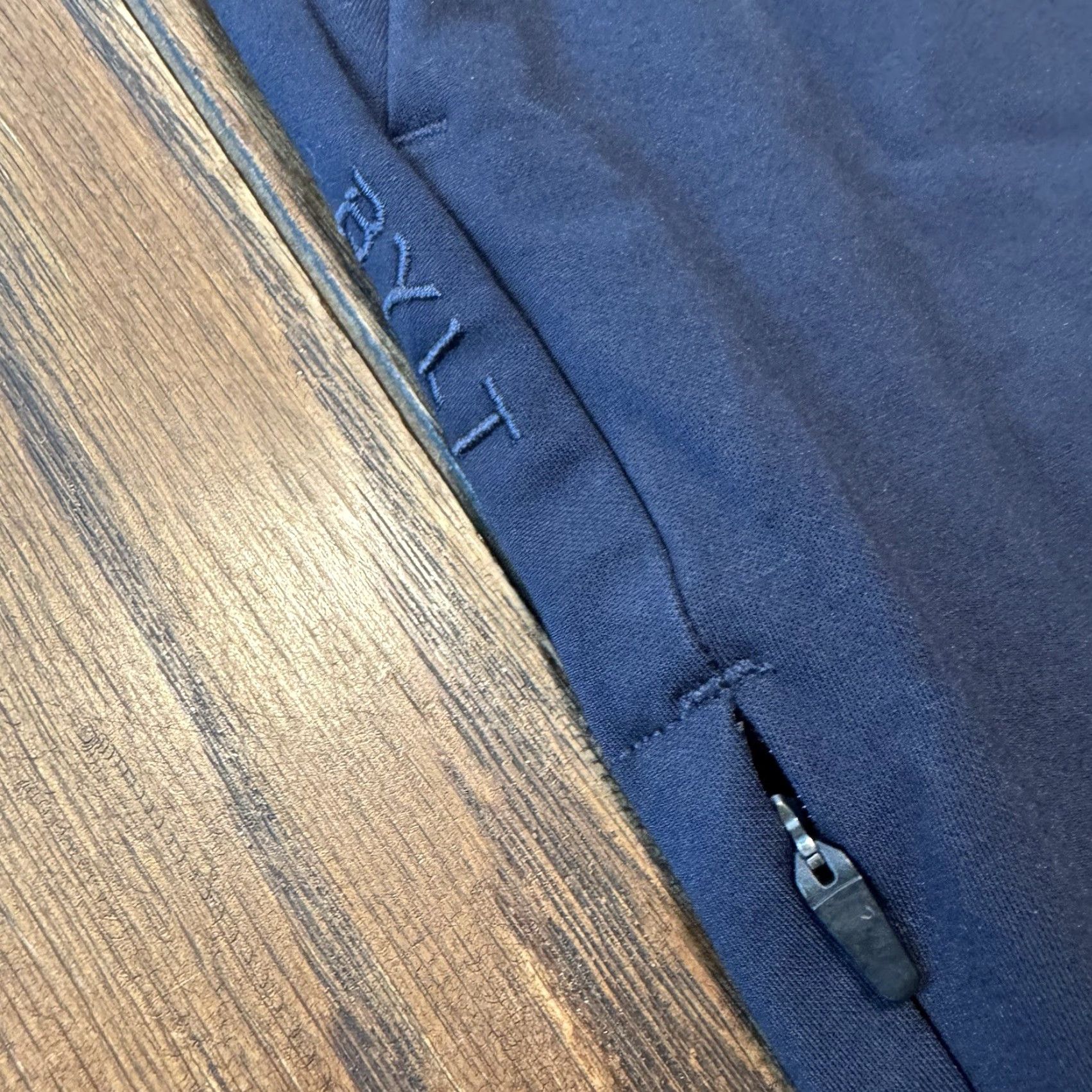 Vintage BYLT Premium Basics Pants Mens 33 Tall Navy Blue Everyday Pant 2.0 Regular Rise 10 Zip Button Chino Pockets Knit Stretch Casual Business Travel Size US 33 - 4 Thumbnail