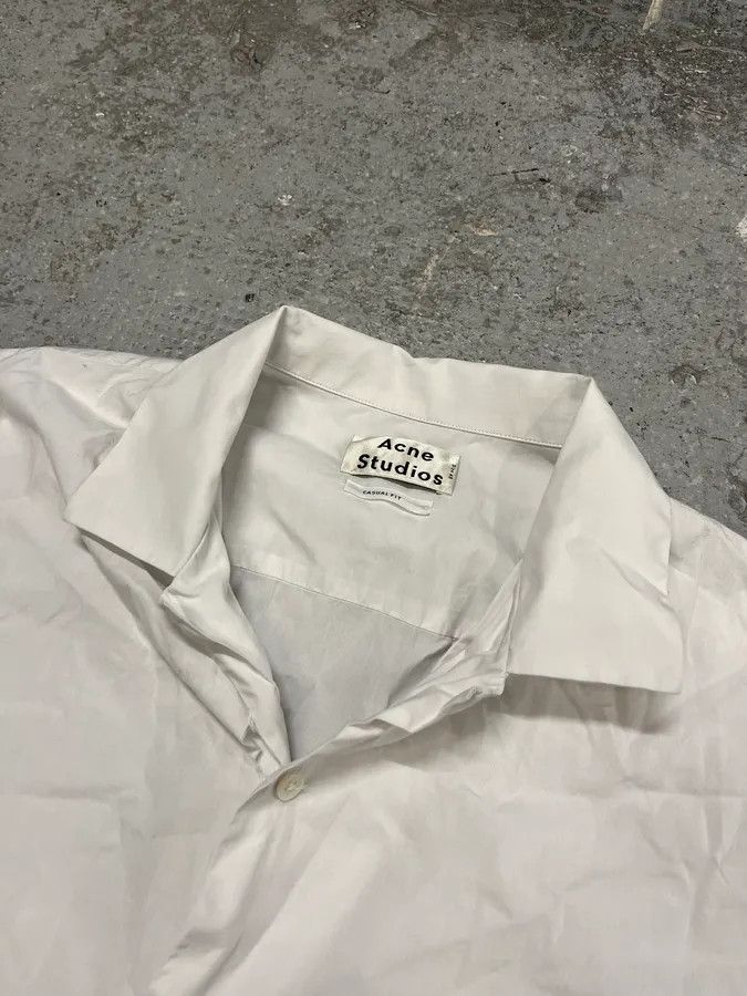 Acne Studios Acne Studios White & Navy Striped Shirt Size US M / EU 48-50 / 2 - 4 Thumbnail