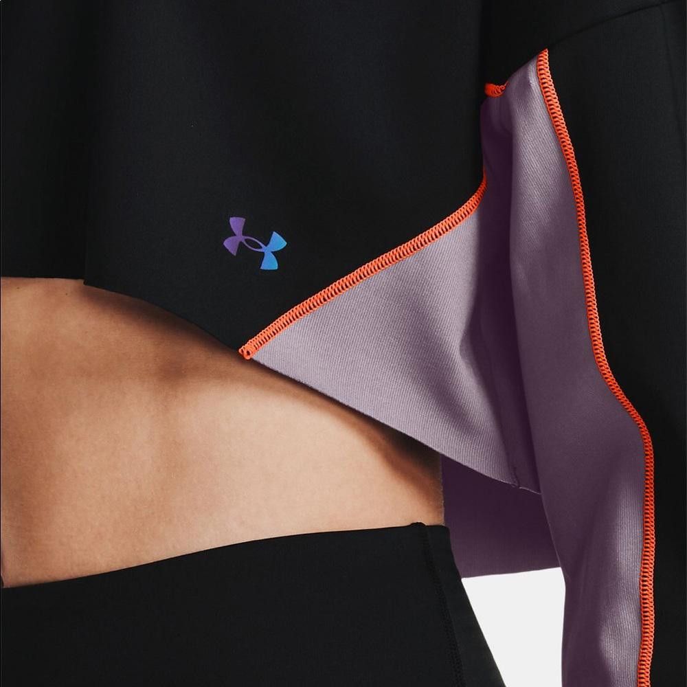 Under Armour Under Armour Black and Purple Rush Cropped Long Sleeve Size S / US 4 / IT 40 - 6 Thumbnail