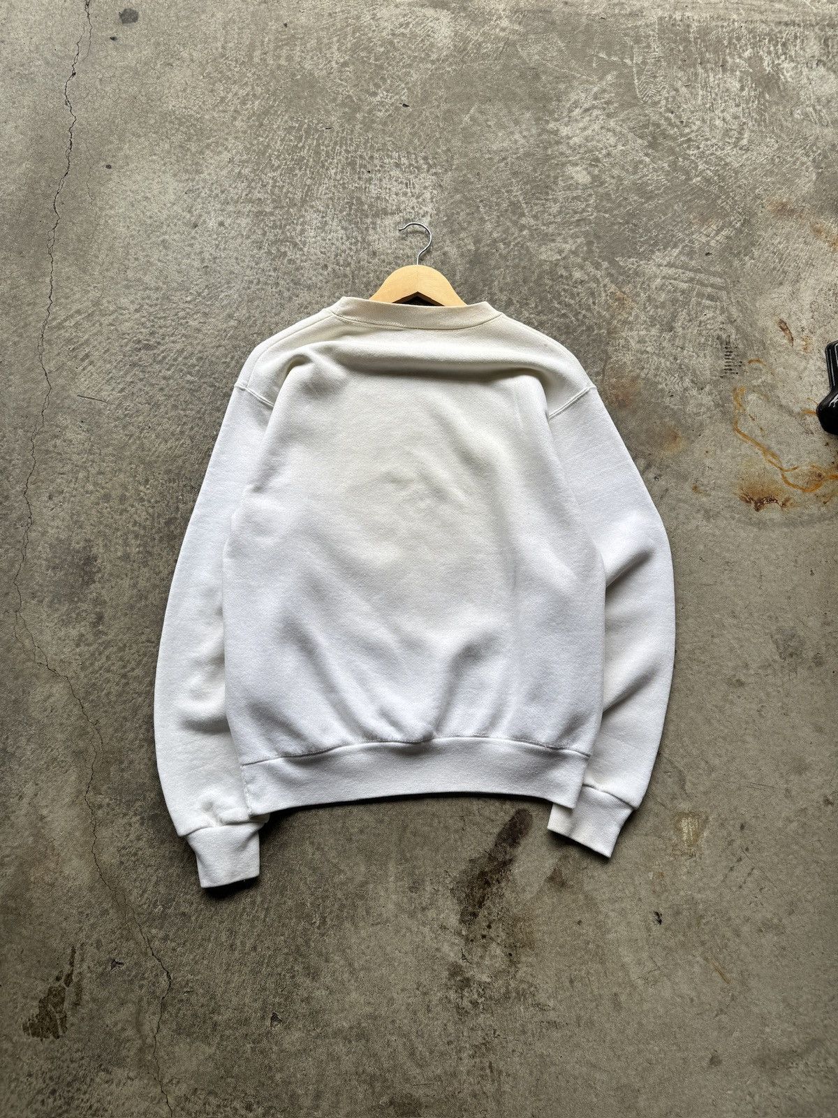 Japanese Brand Vintage Y2K Sunfaded navy cream baggy fit boxy pullover crew Size US M / EU 48-50 / 2 - 3 Thumbnail