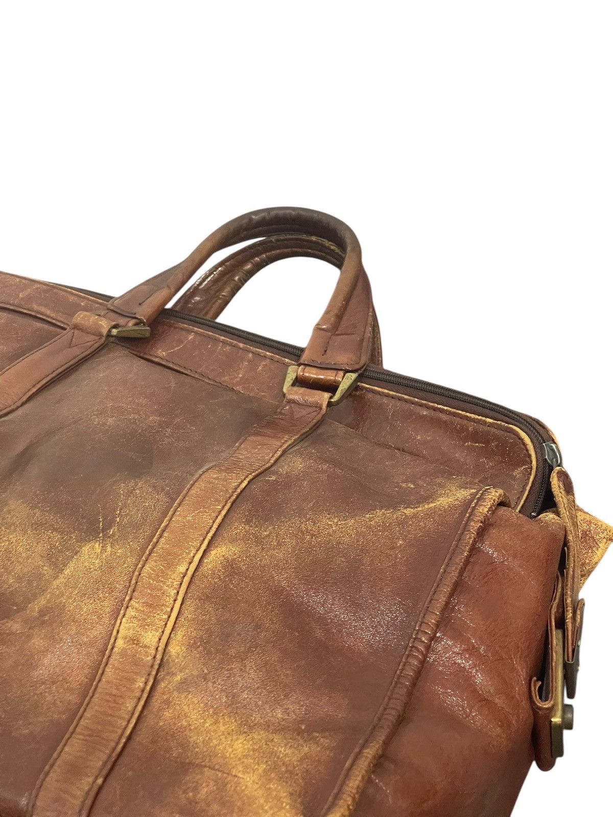 Pierre Balmain Full Leather Vtg 80s Pierre Balmain Beauty Patina Bag 2🟩1 Size ONE SIZE - 16 Thumbnail
