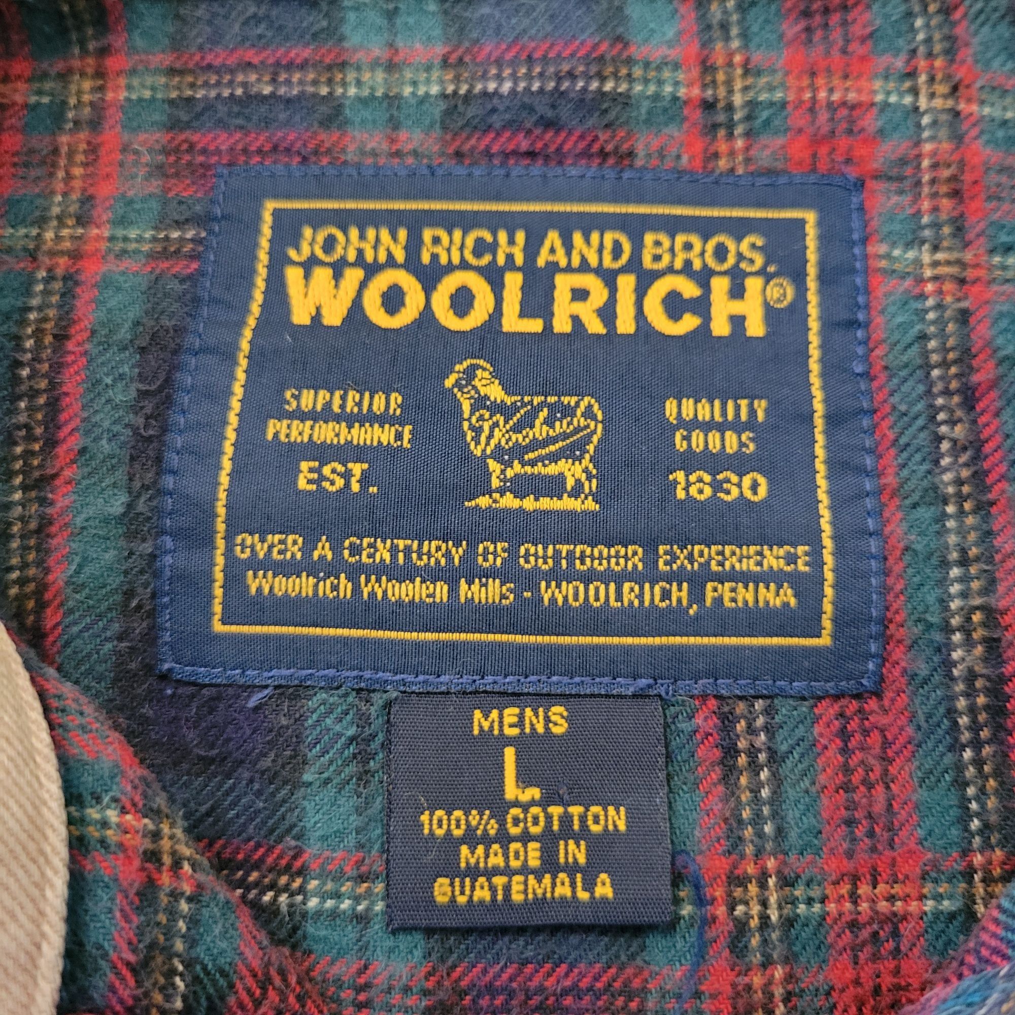 Woolrich Woolen Mills Woolrich L Plaid Button Up Flannel Shirt Green Red Plaid Cot Size US L / EU 52-54 / 3 - 2 Thumbnail