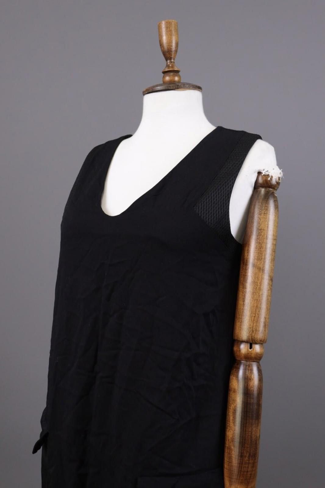 Designer Cop Copine Black Wham Robe Tank Shift Midi Dress Size 40 / M Size M / US 6-8 / IT 42-44 - 6 Thumbnail