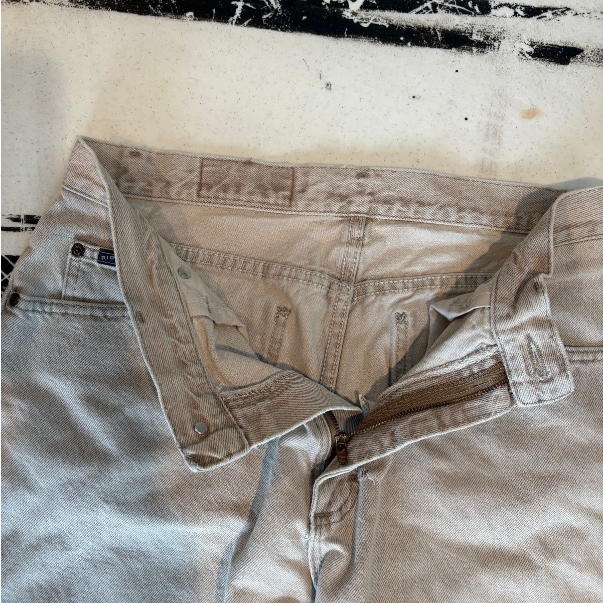 Lee × Vintage Vintage Riders by Lee Beige Denim Jeans (32x30) Size 16 MED Size 38" / US 16 / IT 52 - 9 Thumbnail