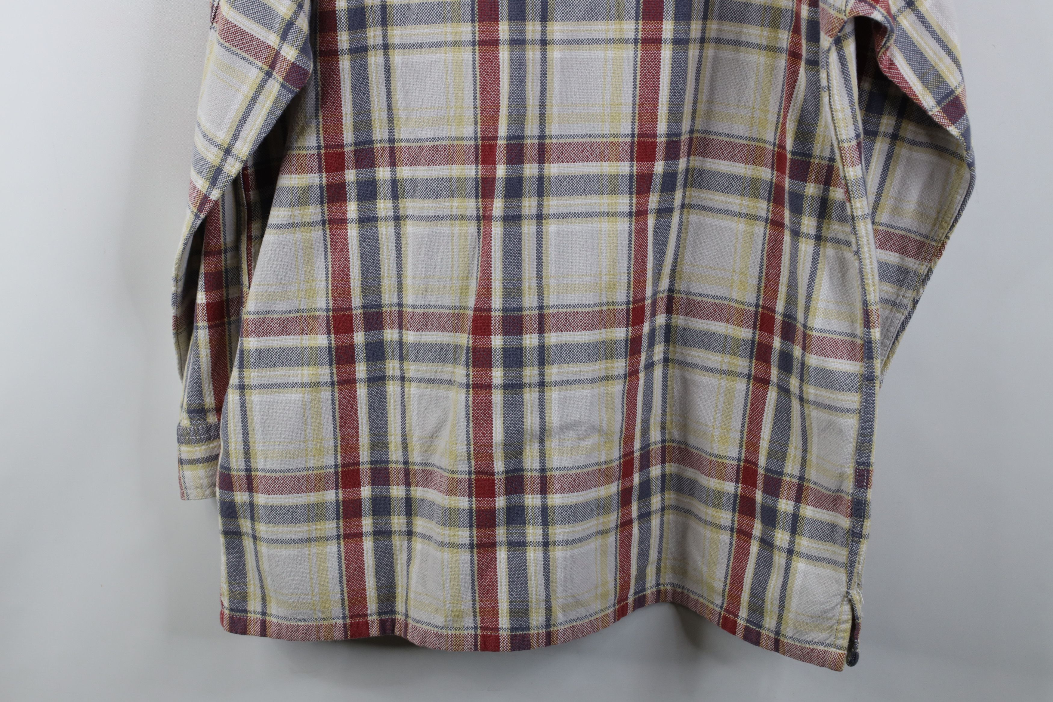 Levi's Vintage 90s Levis Knit Burlap Collared Button Shirt Plaid Size US M / EU 48-50 / 2 - 13 Thumbnail
