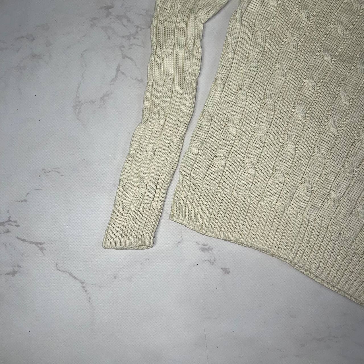 Polo Ralph Lauren Ralph Lauren Cream Cable Knit Wool Cashmere Sweater Sz S Size L / US 10 / IT 46 - 11 Thumbnail