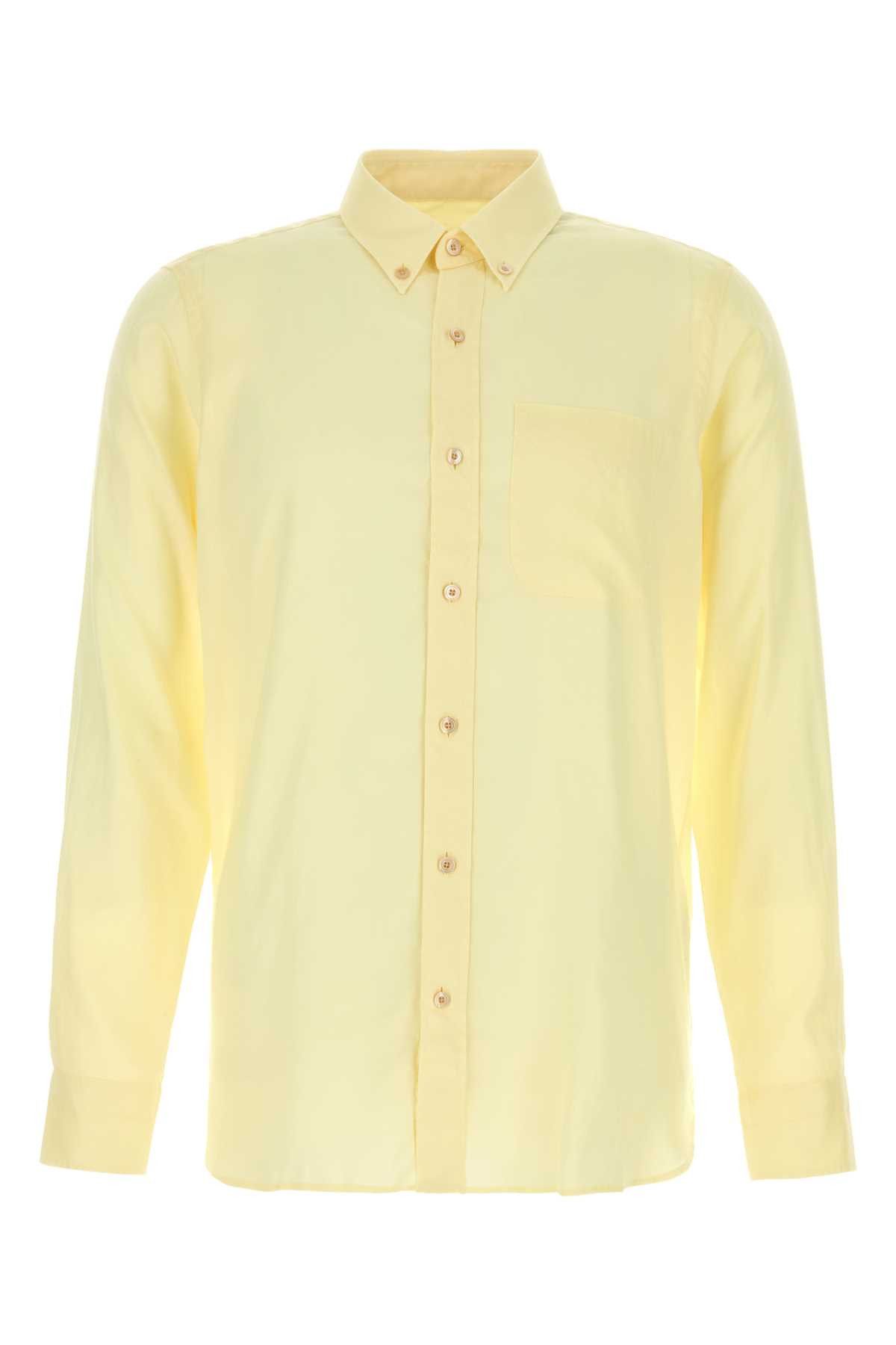 Tom Ford Yellow Lyocell Shirt Size US M / EU 48-50 / 2 - 1 Thumbnail