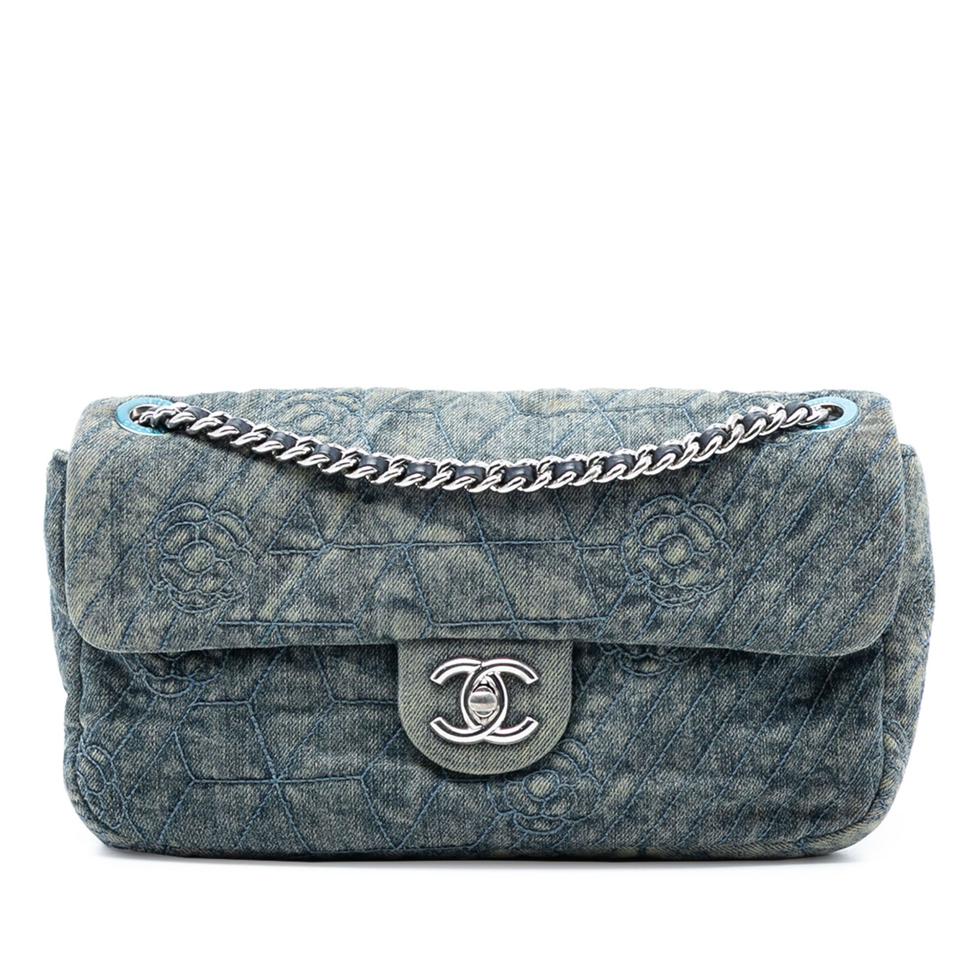 Chanel Chanel Medium Embroidered Denim Camellia Flap Size ONE SIZE - 1 Thumbnail