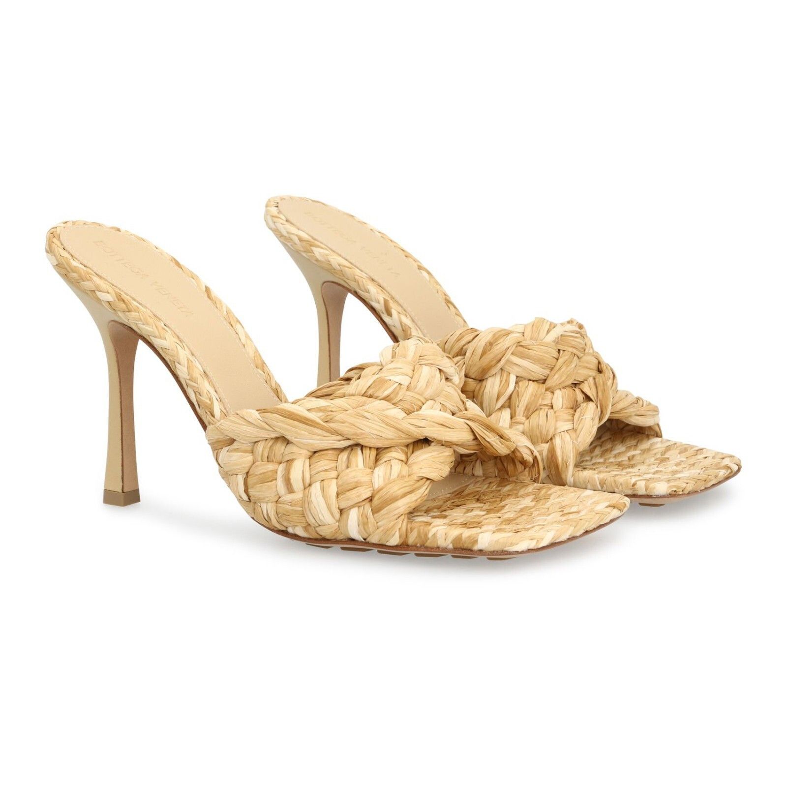 AMI BOTTEGA VENETA Macadamia Raffia Mules New And Authentic (Wom Size US 11 / IT 41 - 2 Thumbnail