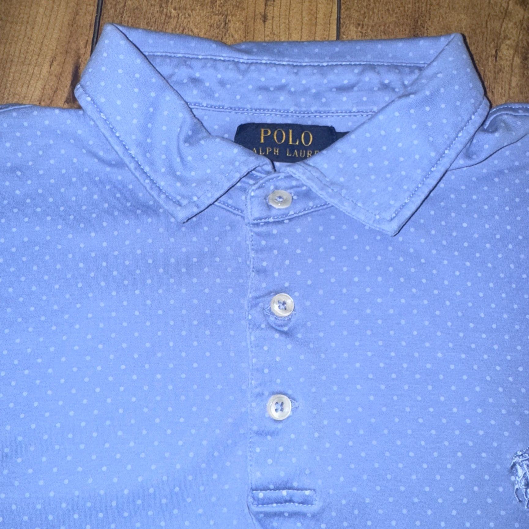 Ralph Lauren Polo Ralph Lauren Polo Shirt Blue Polka Dot Slim Fit L Men’s Shirt Size US L / EU 52-54 / 3 - 4 Thumbnail