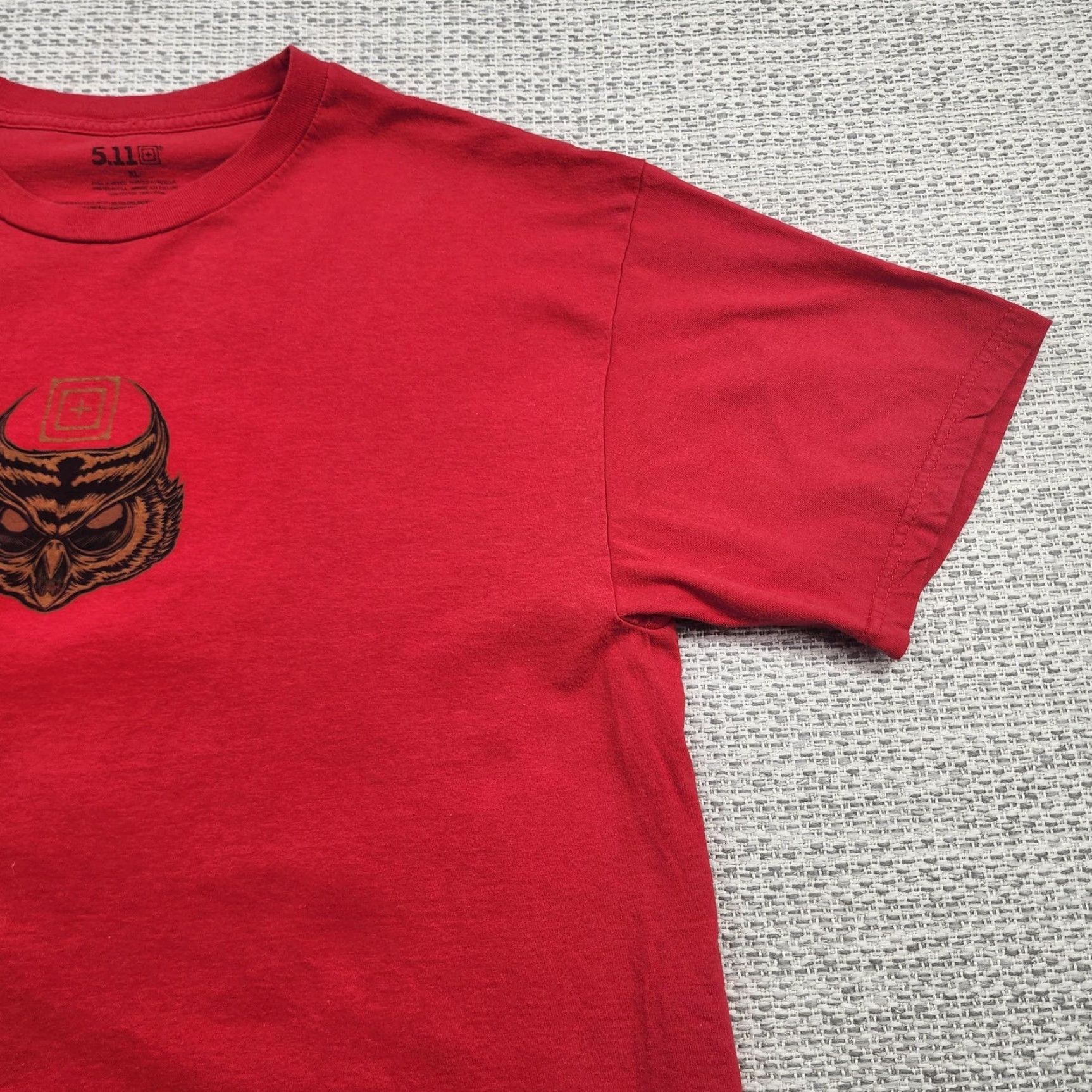 Vintage 5.11 Tactical Shirt Mens XL Red Owl Graphic Short Sleeve Crewneck T-Shirt Tee Size US XL / EU 56 / 4 - 3 Thumbnail