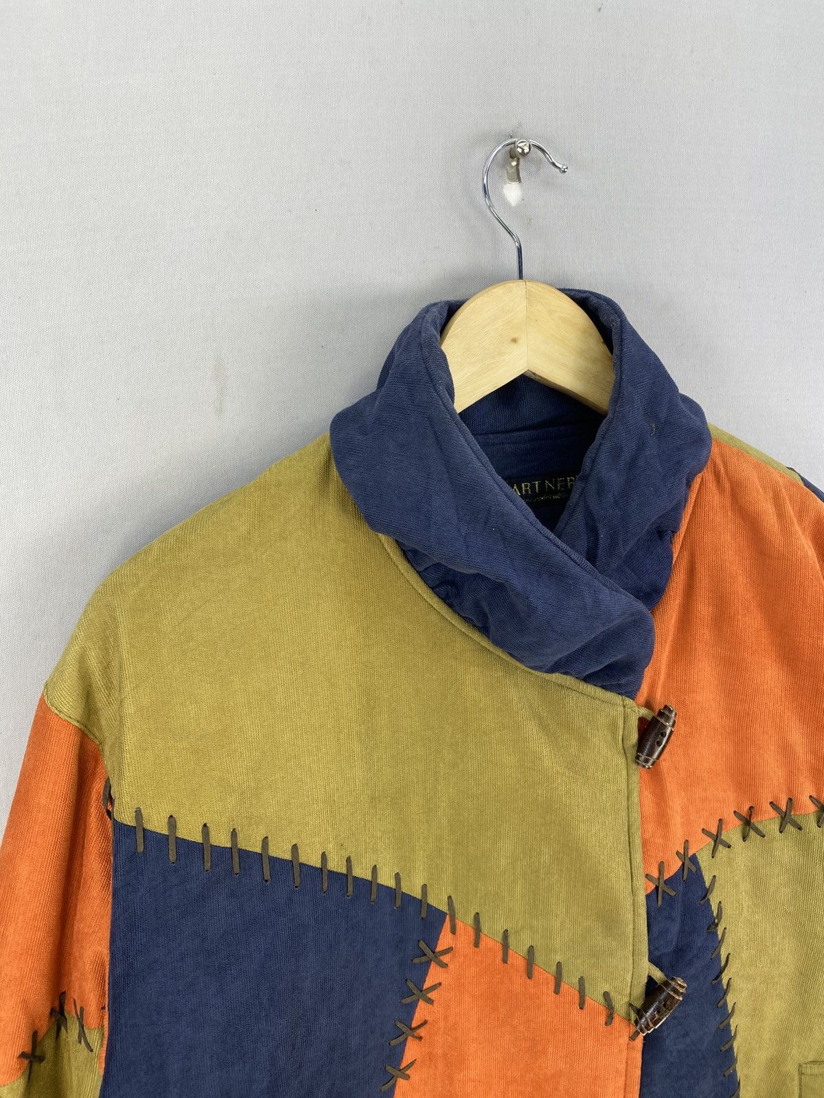 Japanese Brand Partner’s by Mode Vallie Patchwork Bomber Jacket Size US L / EU 52-54 / 3 - 2 Thumbnail