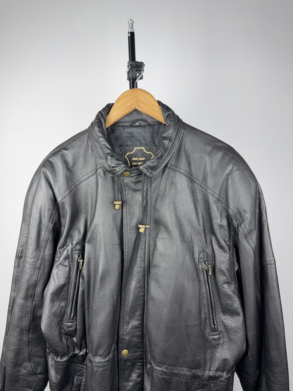 gimmick riders blouson グランジ 短丈 Y2K 80s 90s VINTAGE MAZIAR LEATHER GALLERY JACKET LARGE// DRAGON