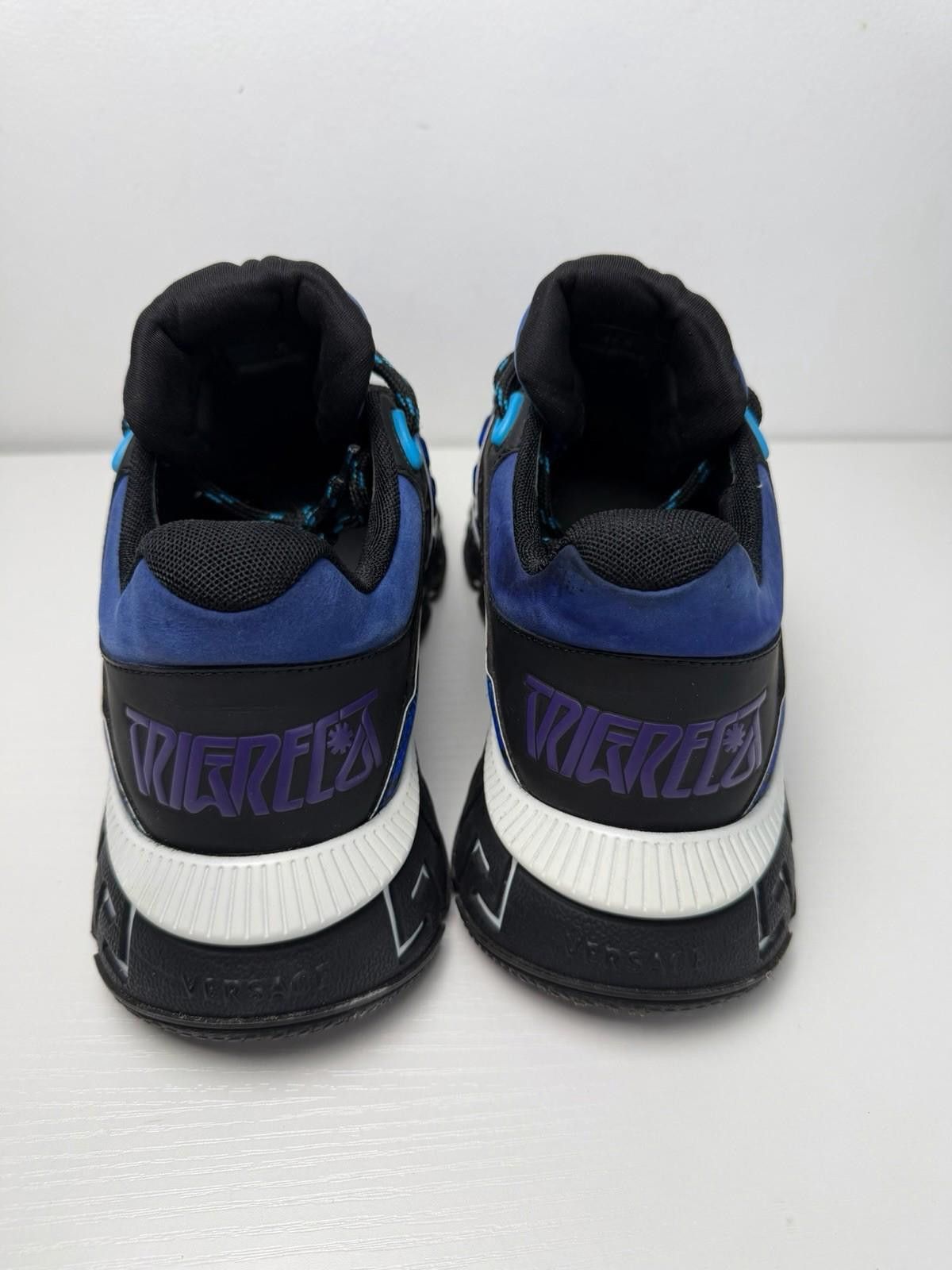 Versace Versace Trigreca Men’s Sneakers Blue/Black SZ 41.5 Size US 8.5 / EU 41-42 - 4 Thumbnail
