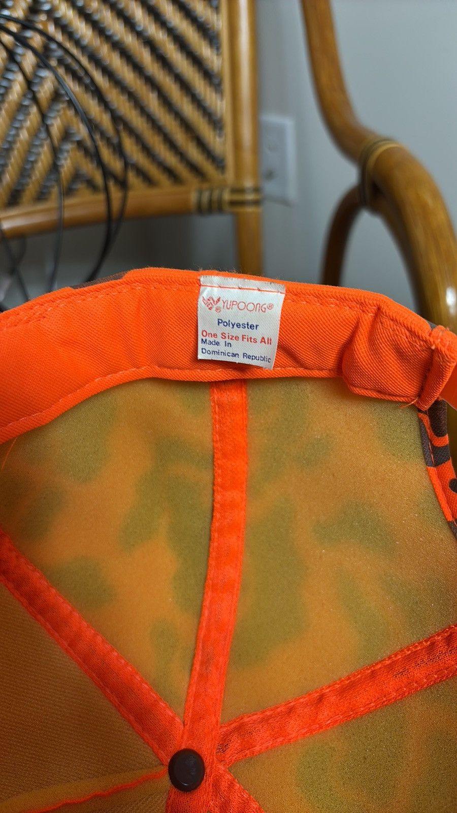 Vintage Vintage North Carolina Hunter Orange Snapback Trucker Hat Size ONE SIZE - 6 Thumbnail