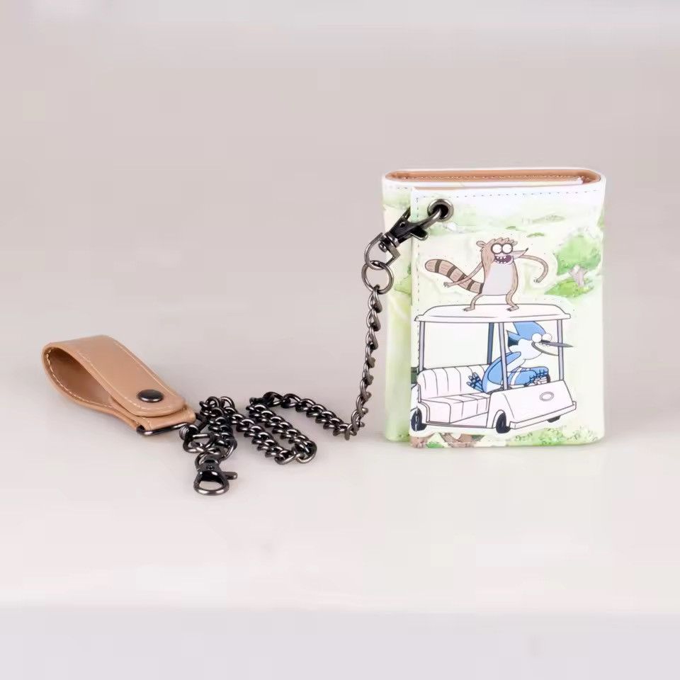 Japanese Brand Triple-Fold Cartoon PU Leather Wallet With Chain Size ONE SIZE - 3 Thumbnail
