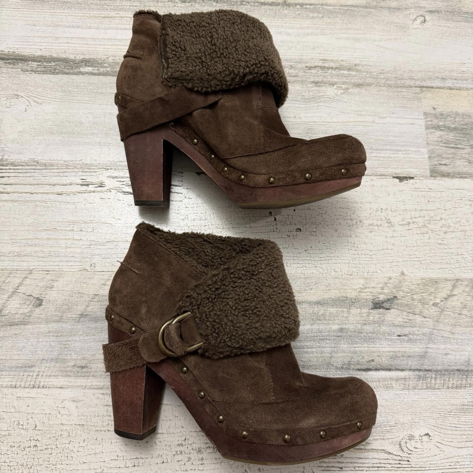 Nine West Y2k Vintage Nine West suede Sherpa Biker Clog Boots sz 6 Size US 6 / IT 36 - 7 Thumbnail