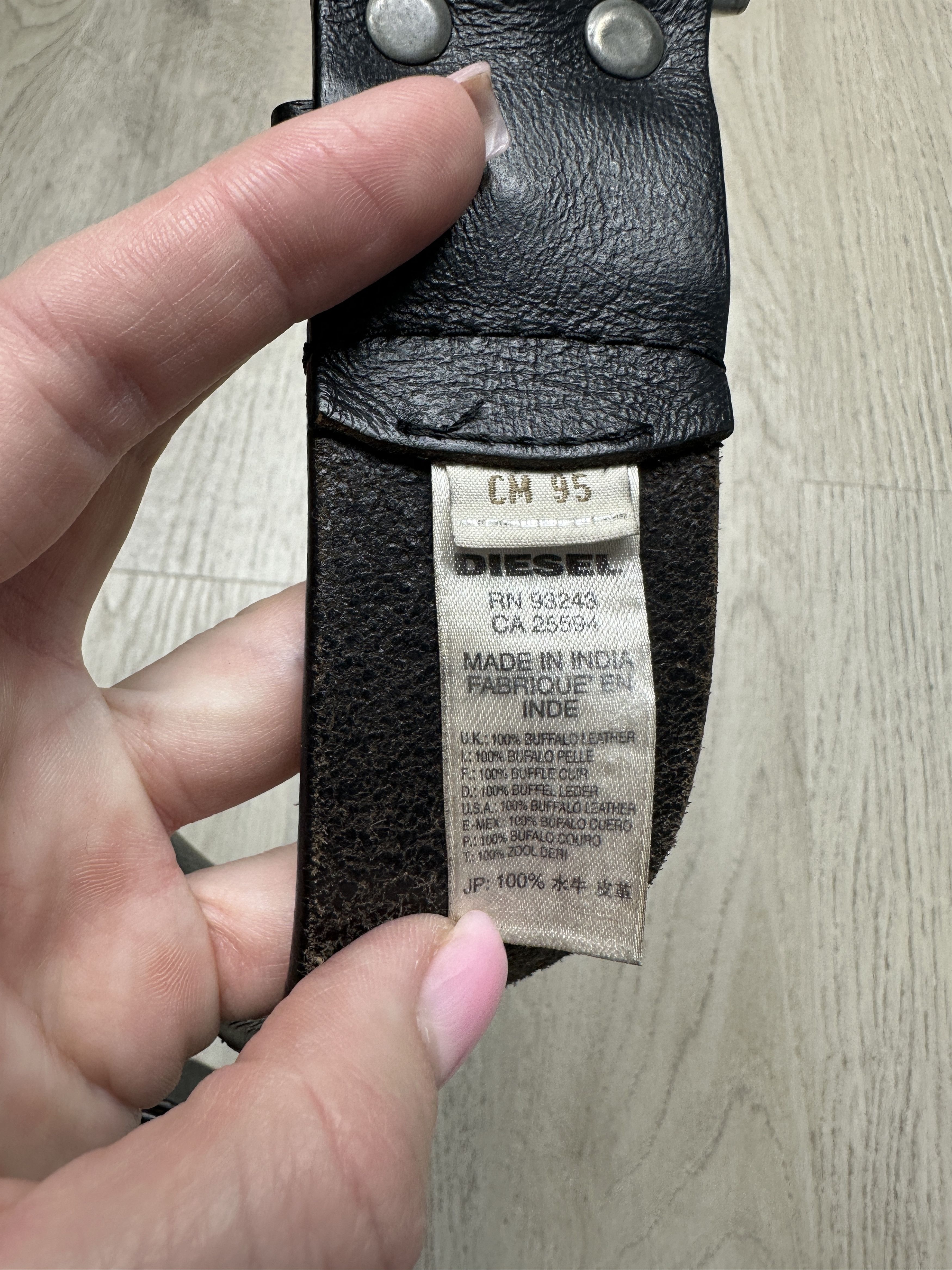 Diesel Diesel Vintage Mens Leather Belt Size ONE SIZE - 6 Thumbnail