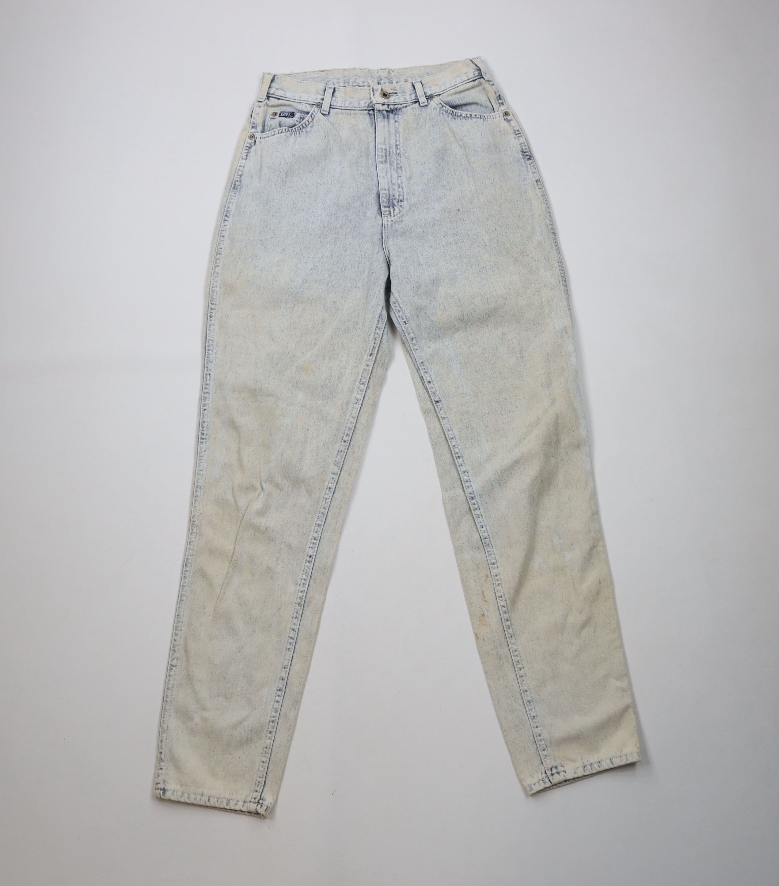 Lee × Vintage Vintage 90s Lee Acid Wash Relaxed Tapered Leg Jeans USA Size 34" / US 12 / IT 48 - 1 Thumbnail