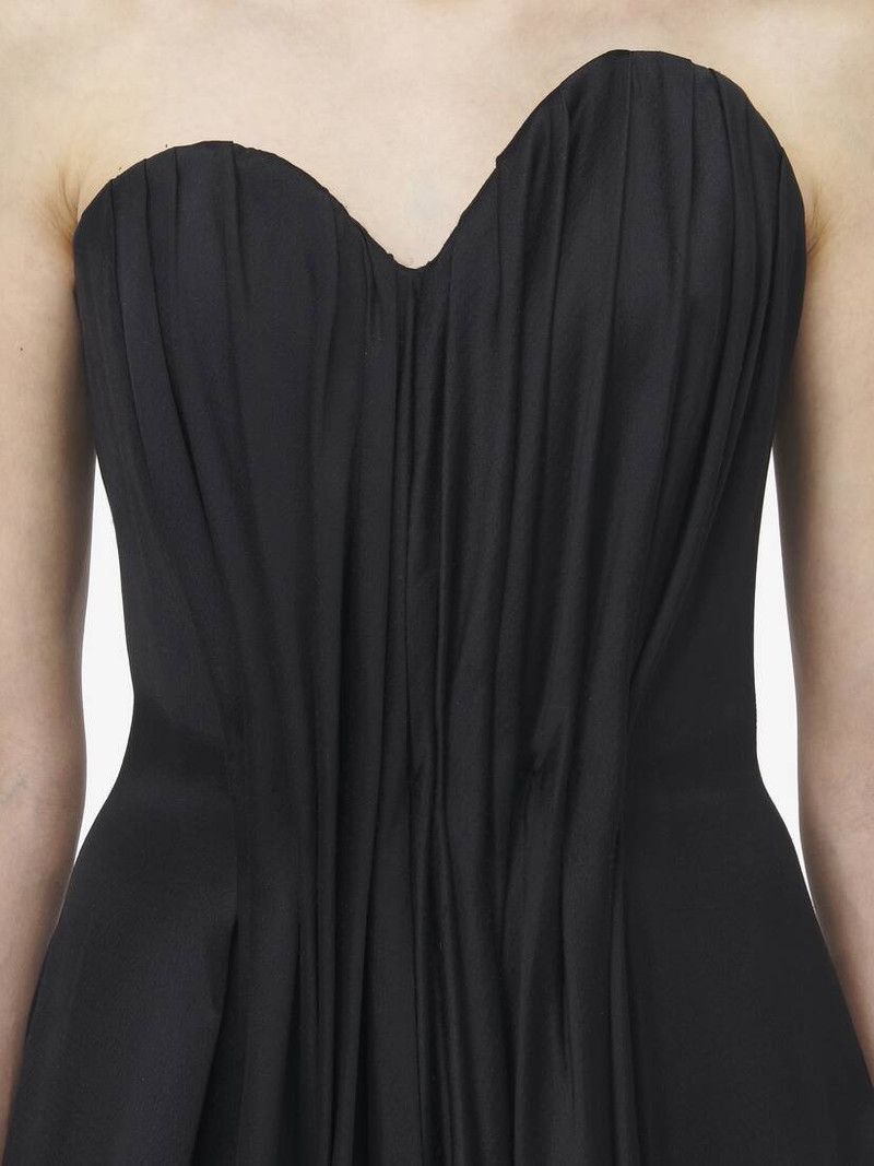 Alexander McQueen o1srvl11e0326 Draped Evening Dress in Black Size L / US 10 / IT 46 - 6 Thumbnail