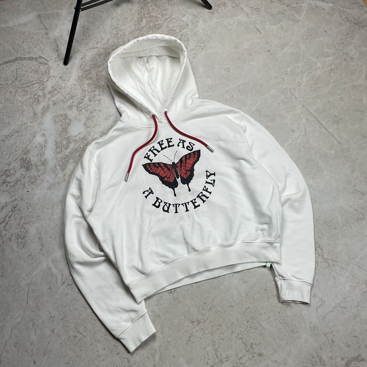 Off-White × Virgil Abloh Off-White Virgil Abloh 2018 Butterfly Oversize Short Hoodie Size M / US 6-8 / IT 42-44 - 1 Thumbnail
