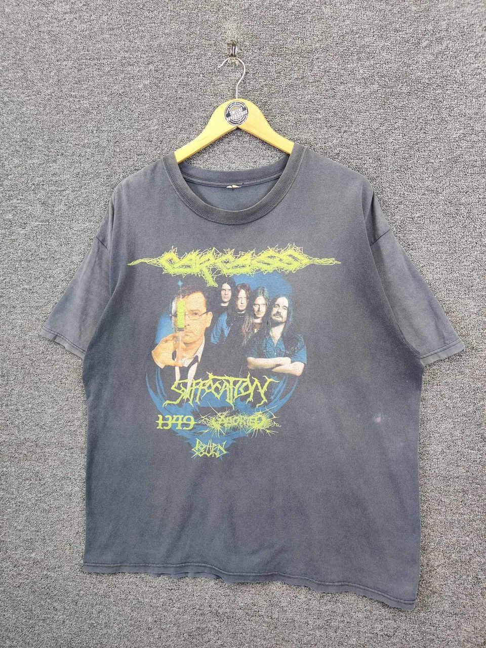 Band Tees Vintage Carcass Suffocation Tour Rock Tee Tshirt Size US XL / EU 56 / 4 - 2 Thumbnail