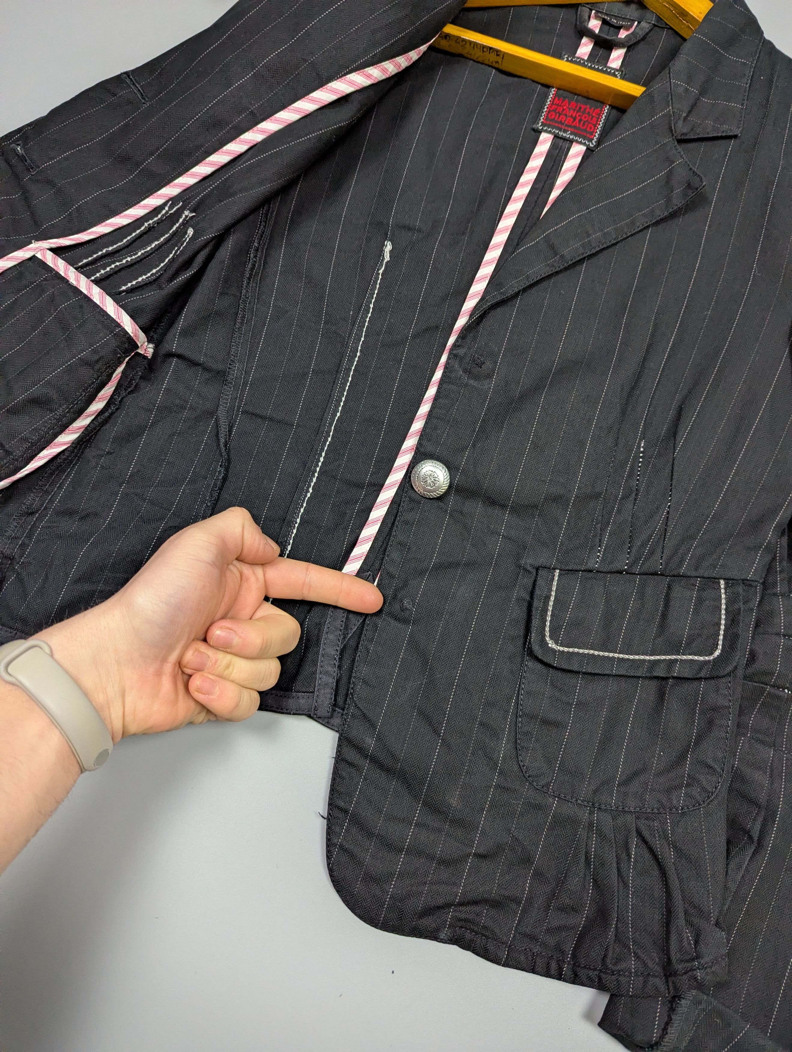 Marithe + Francois Girbaud Rare Marithé François Girbaud Architectural Tailoring Jacket Size XS / US 0-2 / IT 36-38 - 10 Thumbnail