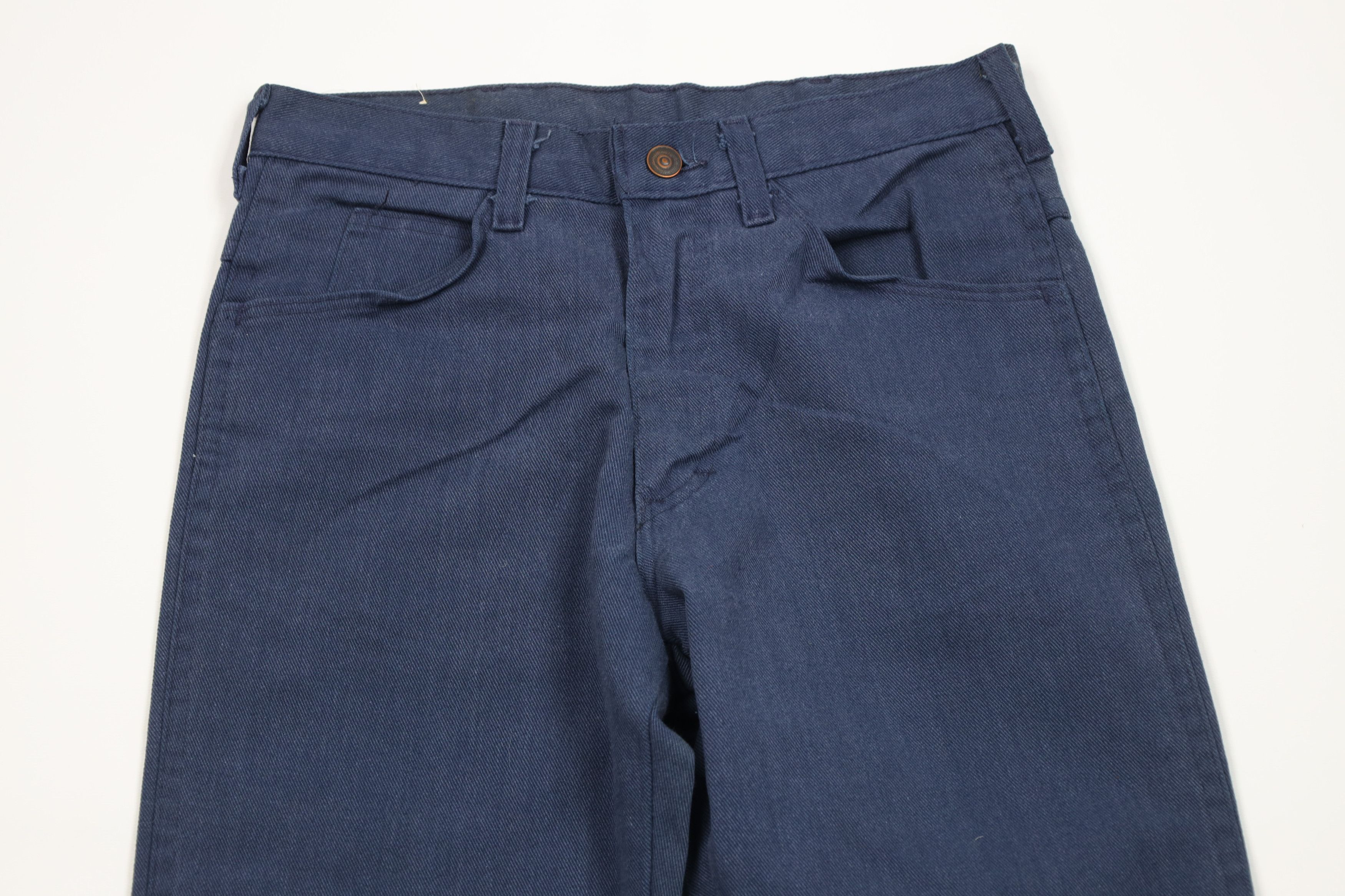 Vintage Vintage 70s Streetwear Flared Wide Leg Denim Jeans Blue USA Size US 28 / EU 44 - 2 Thumbnail
