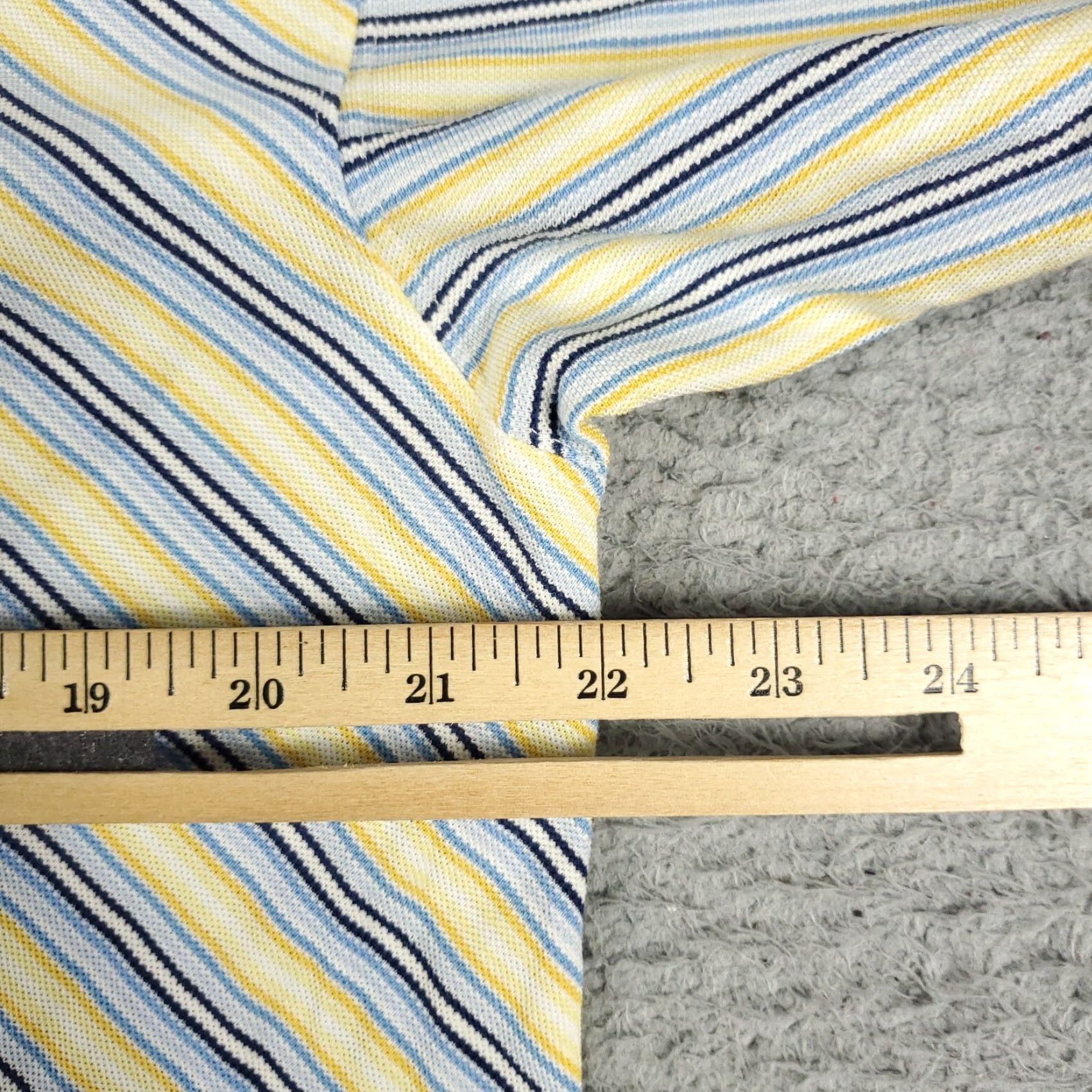 Tommy Hilfiger VINTAGE Tommy Hilfiger Polo Shirt Men L Blue Yellow Striped Casual Polo Shirt 100% Cotton Logo Sports Preppy Mens Size US L / EU 52-54 / 3 - 7 Thumbnail