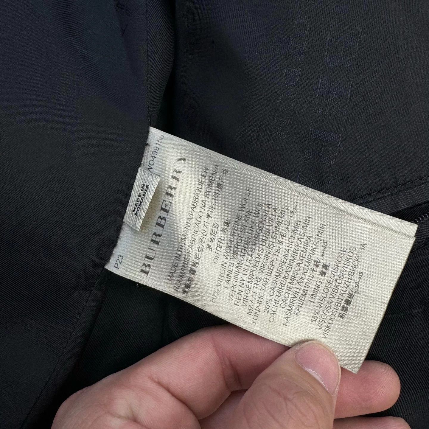 Burberry Burberry Black Double-Breasted Cashmere Coat 48 Size XL / US 12-14 / IT 48-50 - 5 Thumbnail
