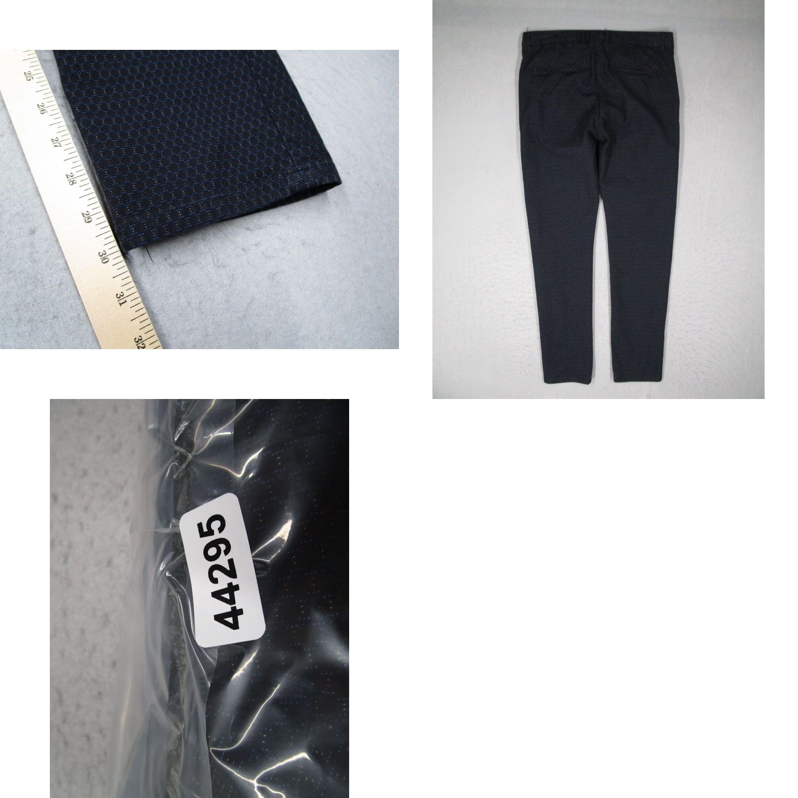 Scotch & Soda Scotch & Soda Mens Blue Slim Patterned Chino Pants 32x32 Cotton Blend Tapered Size US 32 / EU 48 - 8 Thumbnail