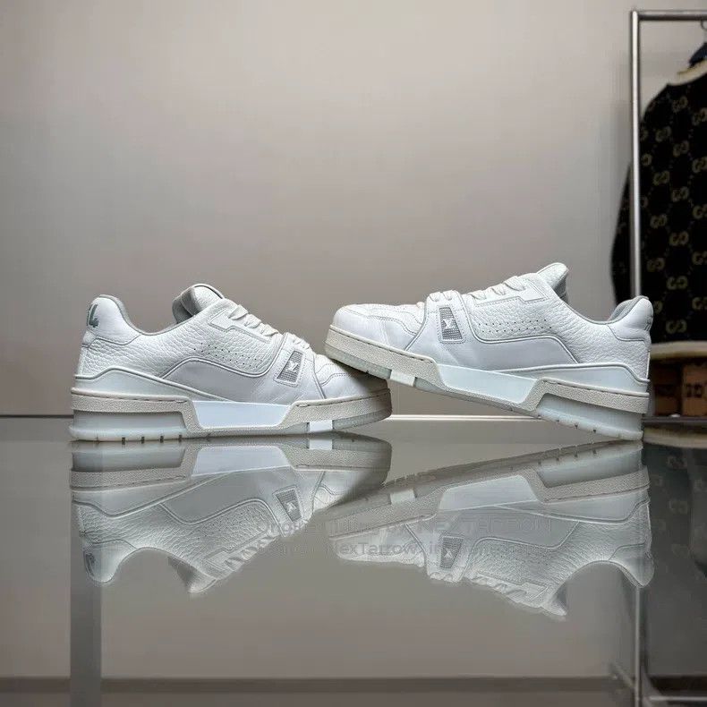 Louis Vuitton Louis Vuitton Trainer white cement shoes Size US 5 / EU 37 - 8 Thumbnail