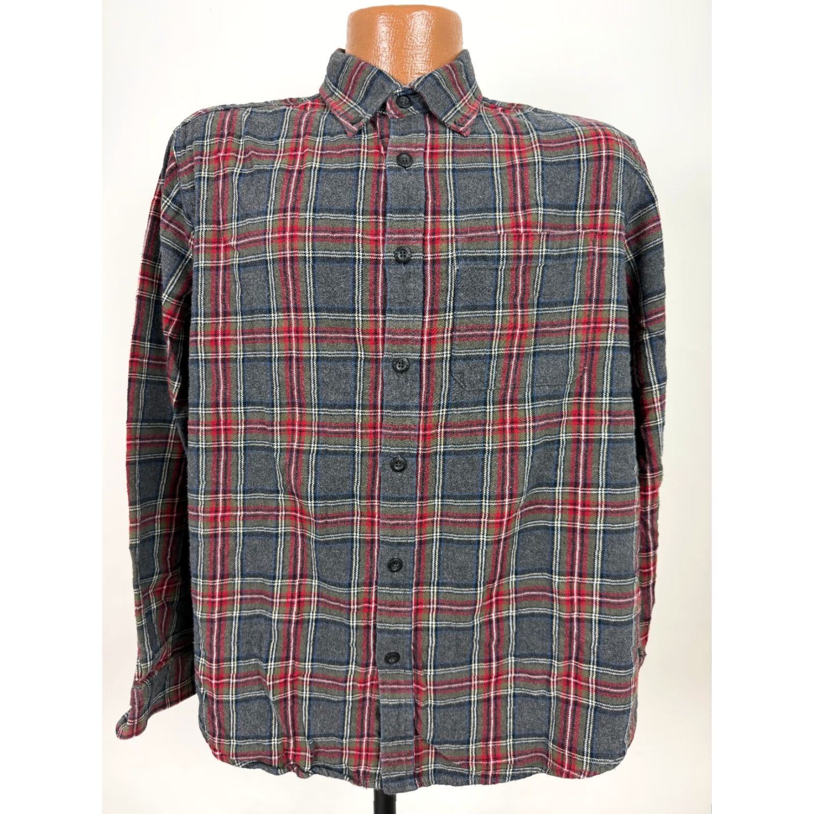 Eddie Bauer VINTAGE Eddie Bauer Flannel Shirt Men L Gray Plaid Cotton Outdoors Slim Fit Adult Large Gray Plaid Casual/Workwear Mens Size US L / EU 52-54 / 3 - 2 Thumbnail