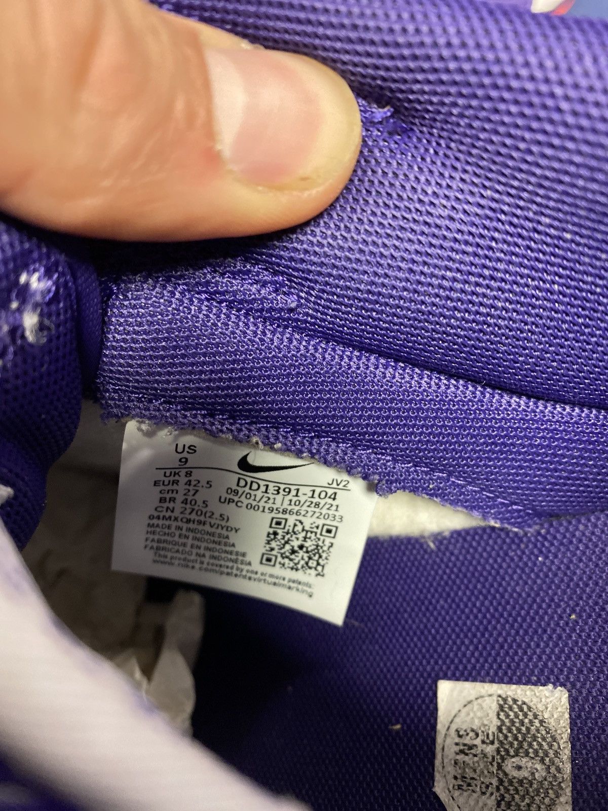 Nike Nike Dunk Low Championship Court Purple Size US 9 / EU 42 - 9 Thumbnail