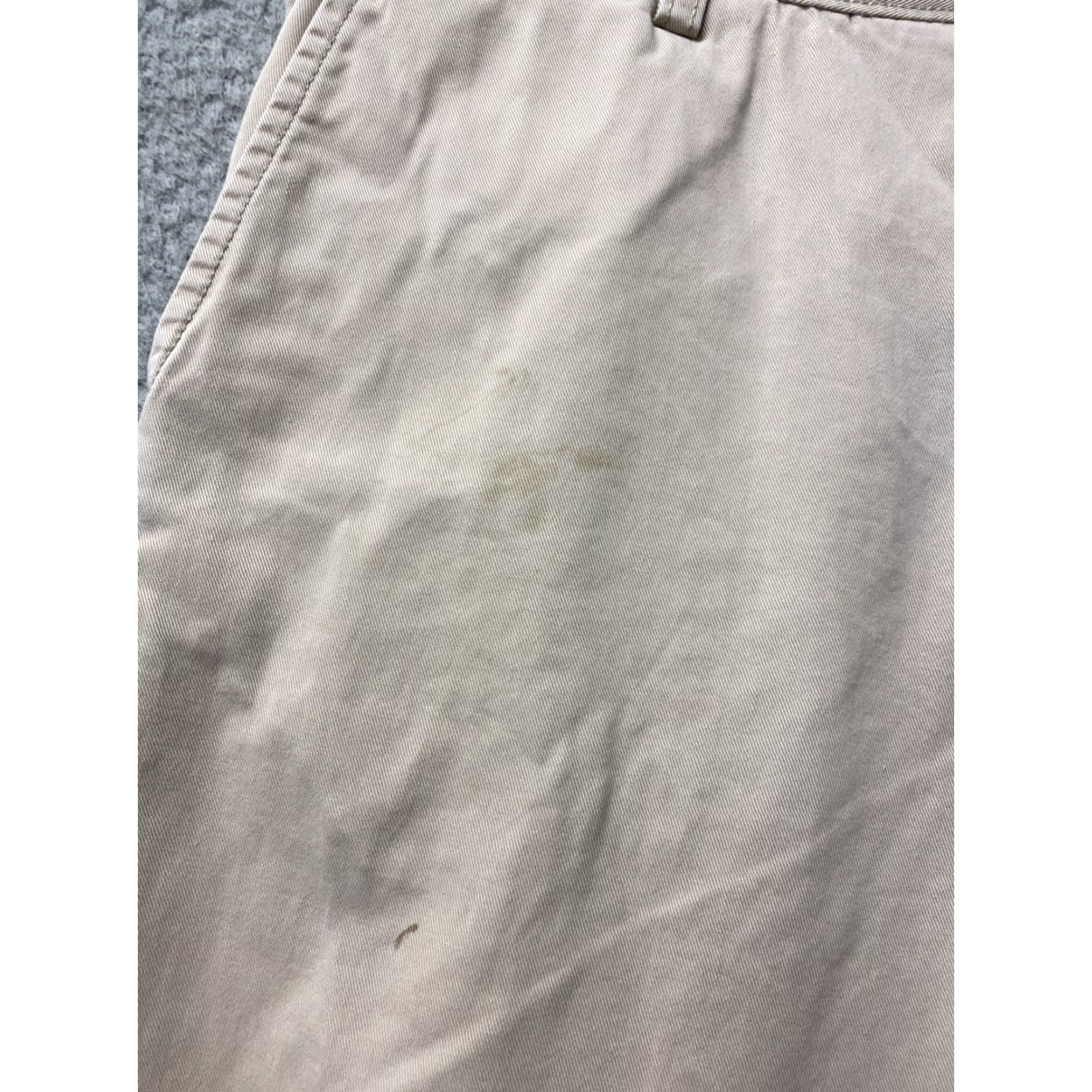 Nautica Nautica Chino Pants Men's 34x32 Beige Cotton /0108 Flat Front Logo Nautical Straight Leg Regular Fit Size US 34 / EU 50 - 3 Thumbnail