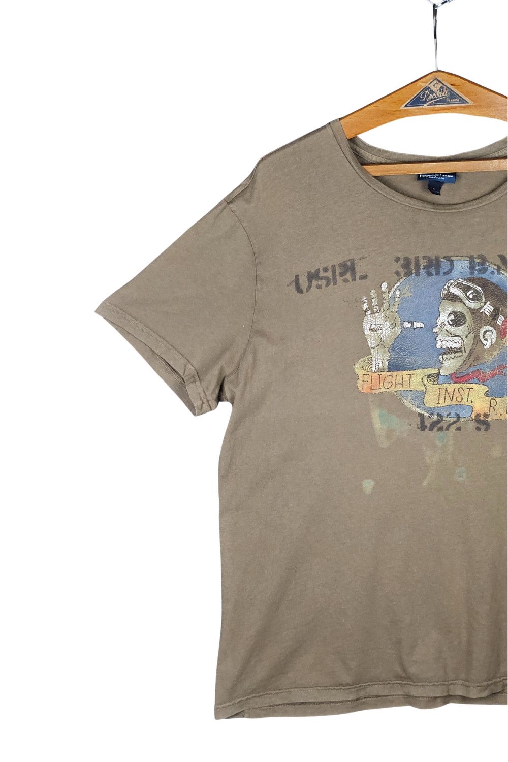 Polo Ralph Lauren 08ss Polo Ralph Lauren RL-67 Flight Instructor Tee - Khaki Size US XL / EU 56 / 4 - 4 Thumbnail