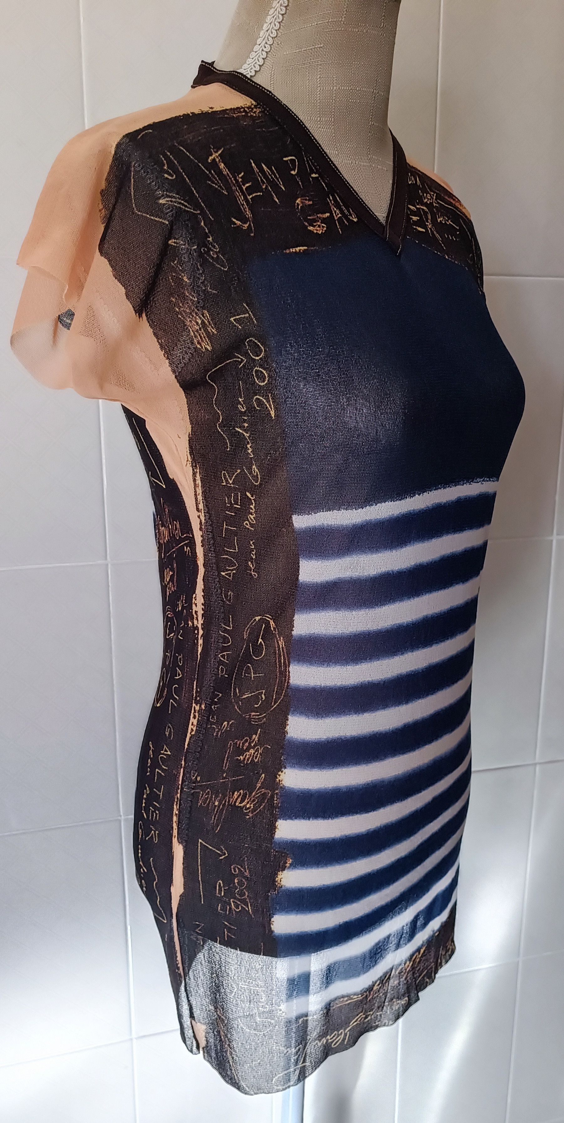 Jean Paul Gaultier SS2001- Graffiti and stripes long top Size US S / EU 44-46 / 1 - 10 Thumbnail