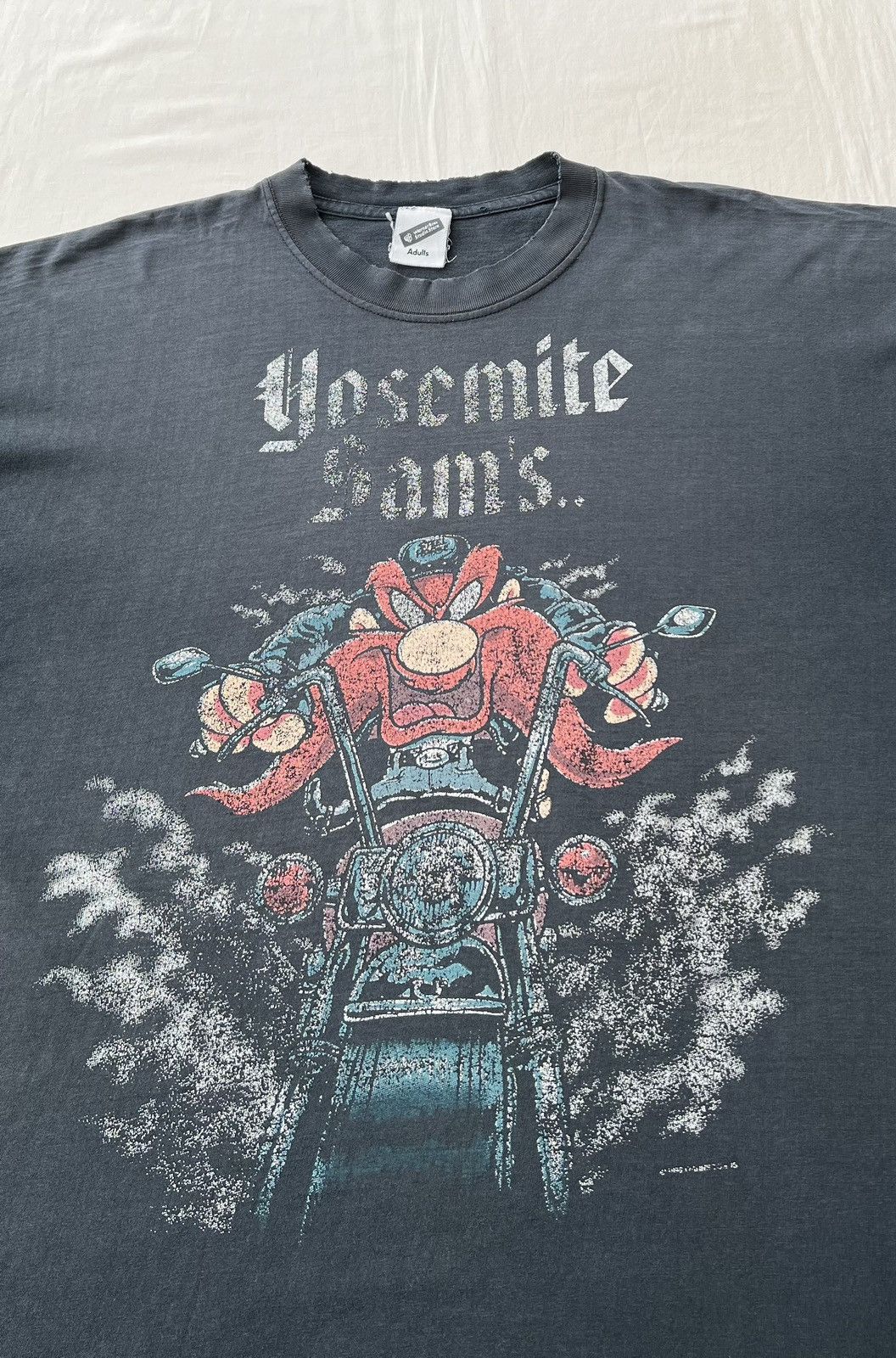 Warner Bros Vintage 1999 Yosemite Sam Biker Looney Tunes Cartoon Tshirt Size US XL / EU 56 / 4 - 3 Thumbnail