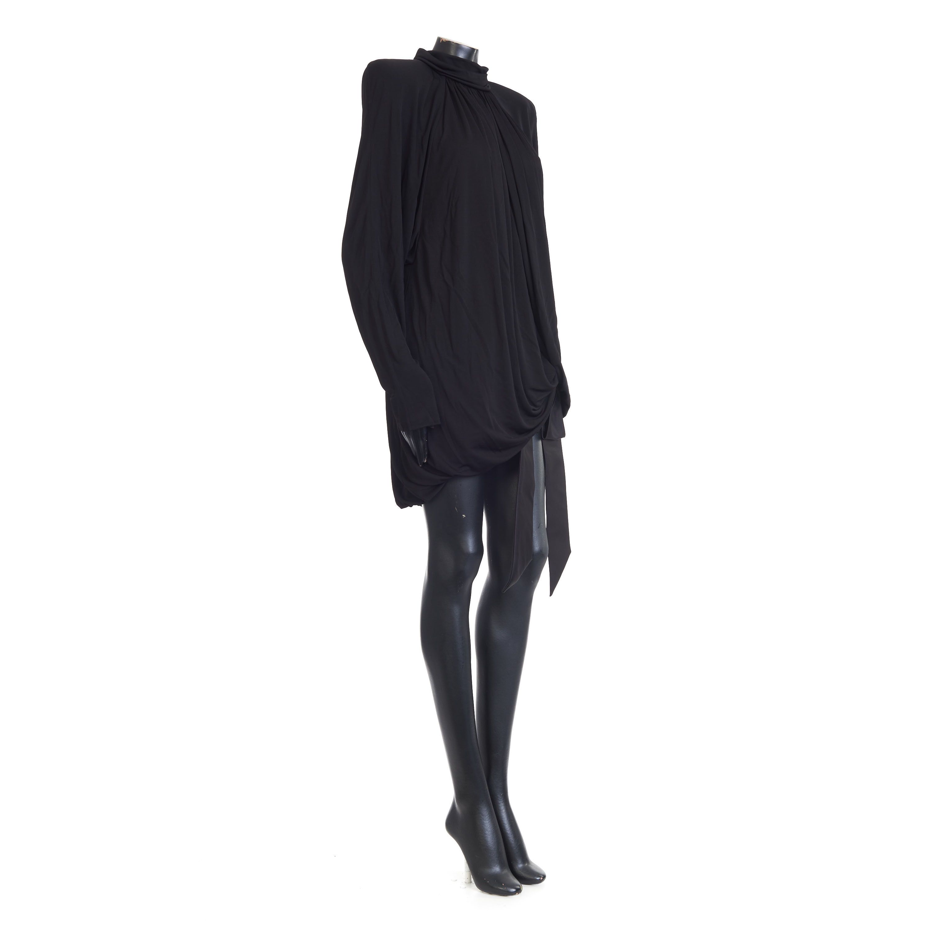 Saint Laurent Paris Draped Dress In Satin Crepe Jersey Size M / US 6-8 / IT 42-44 - 8 Thumbnail